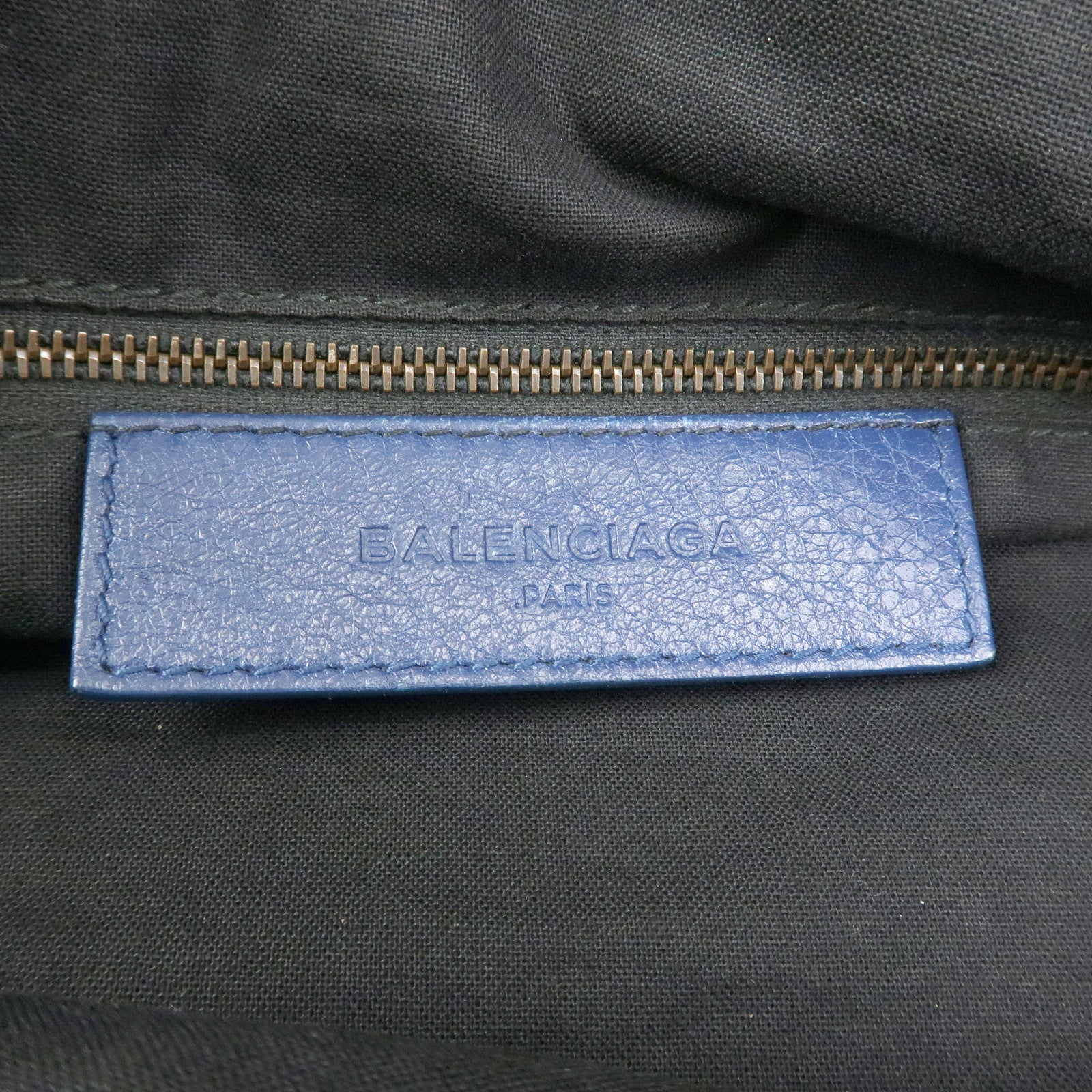 BALENCIAGA Leather The Twiggy 2WAY Bag Hand Bag Blue 409334