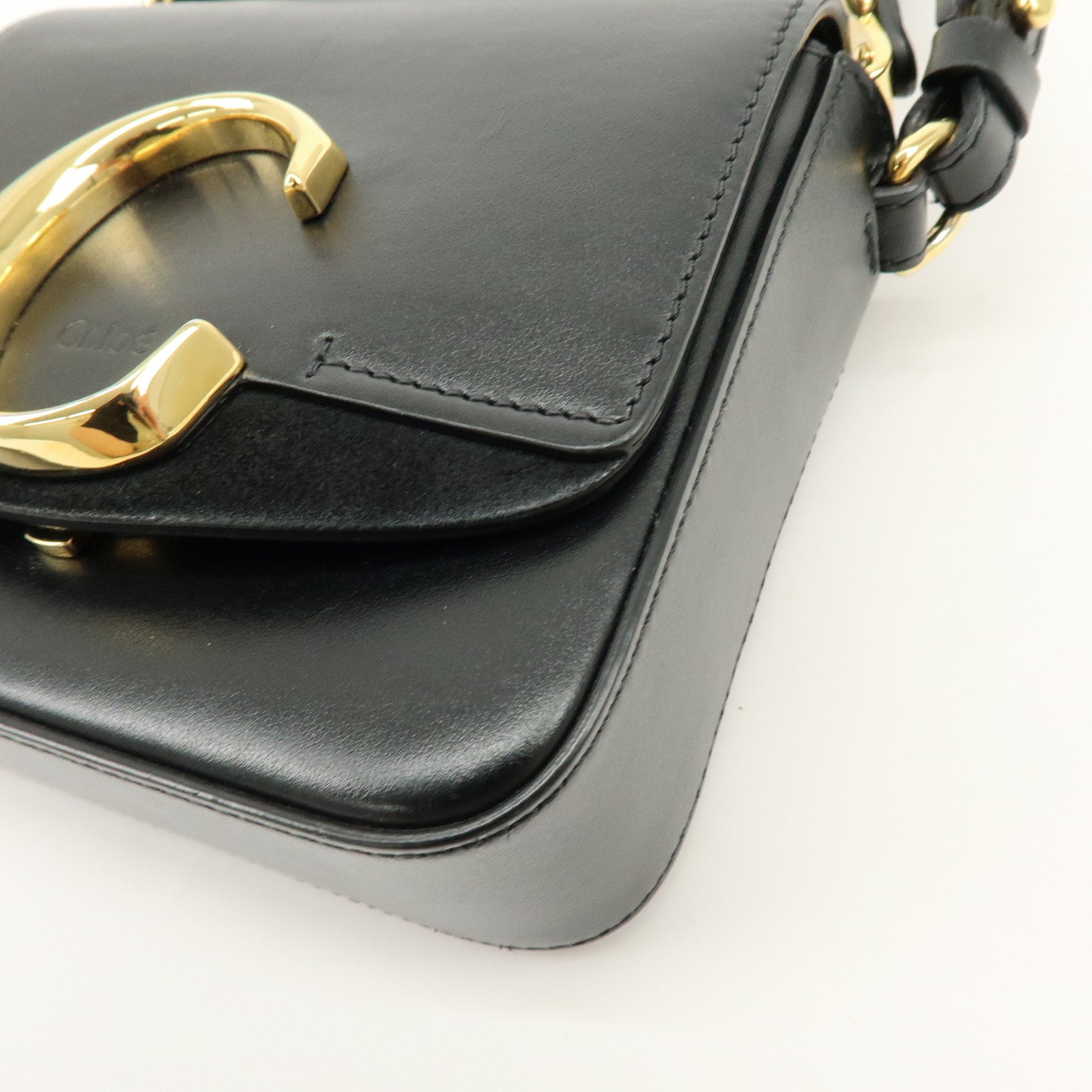 Chloe See By Chloe Leather 2Way Bag Shoulder Bag Hand Bag Black