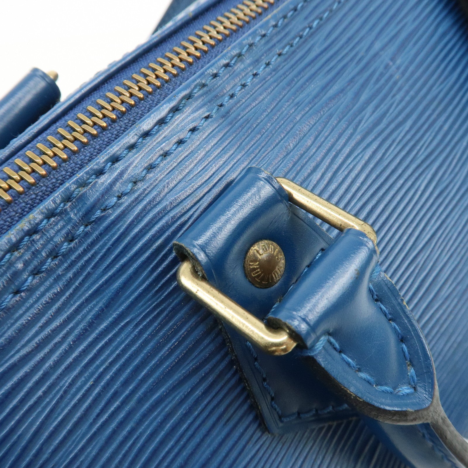 Louis Vuitton Epi Speedy 25 Hand Bag Boston Bag Toledo Blue M43015