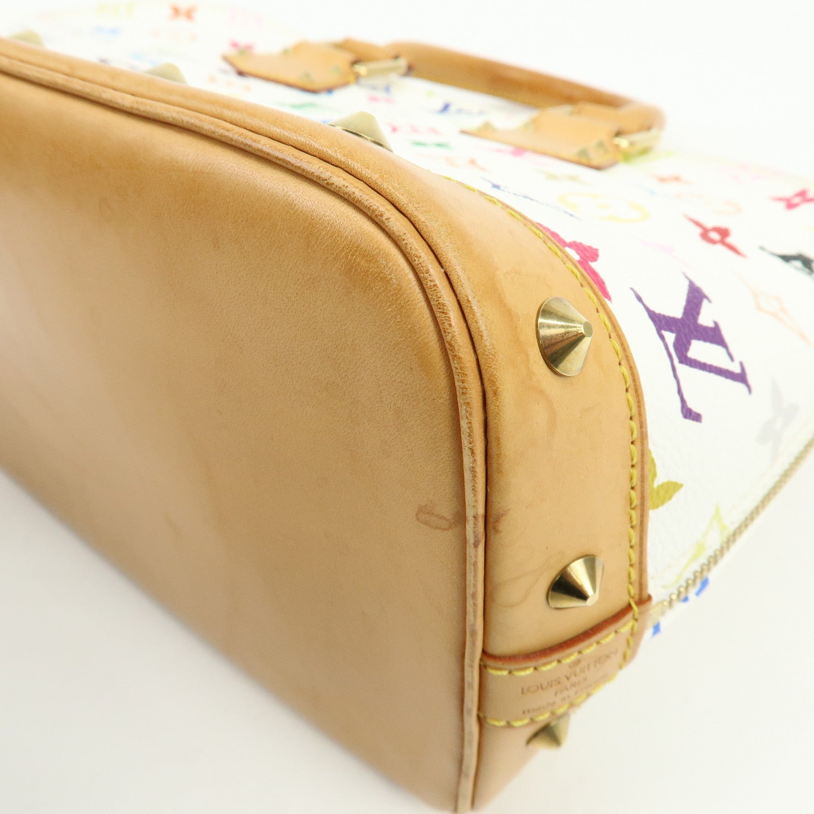 Louis Vuitton Monogram Multicolor Alma PM Hand Bag Blanc M92647