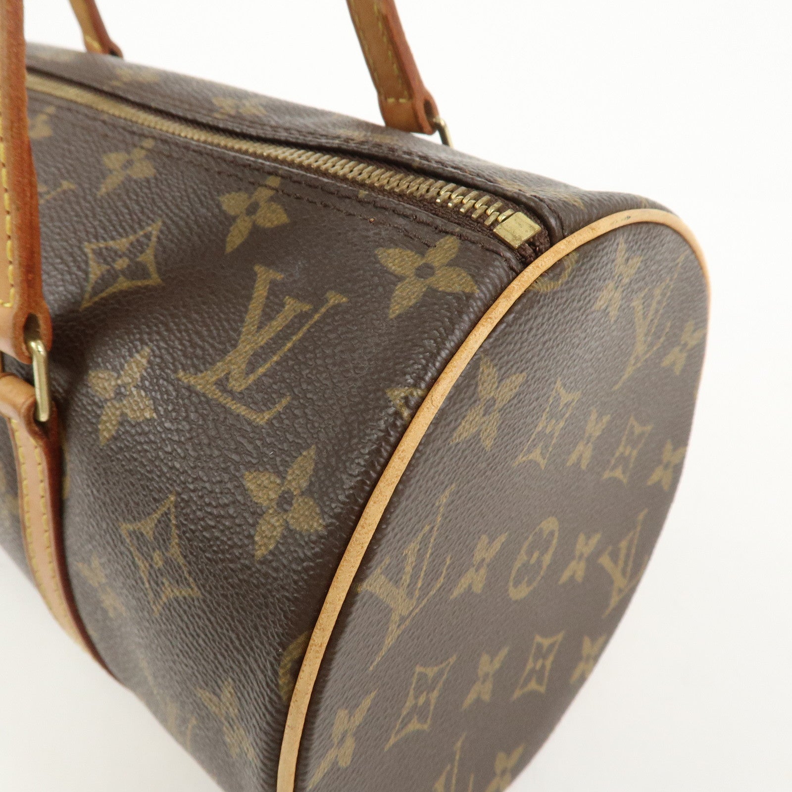Louis Vuitton Monogram Papillon 30 Hand Bag Brown M51385