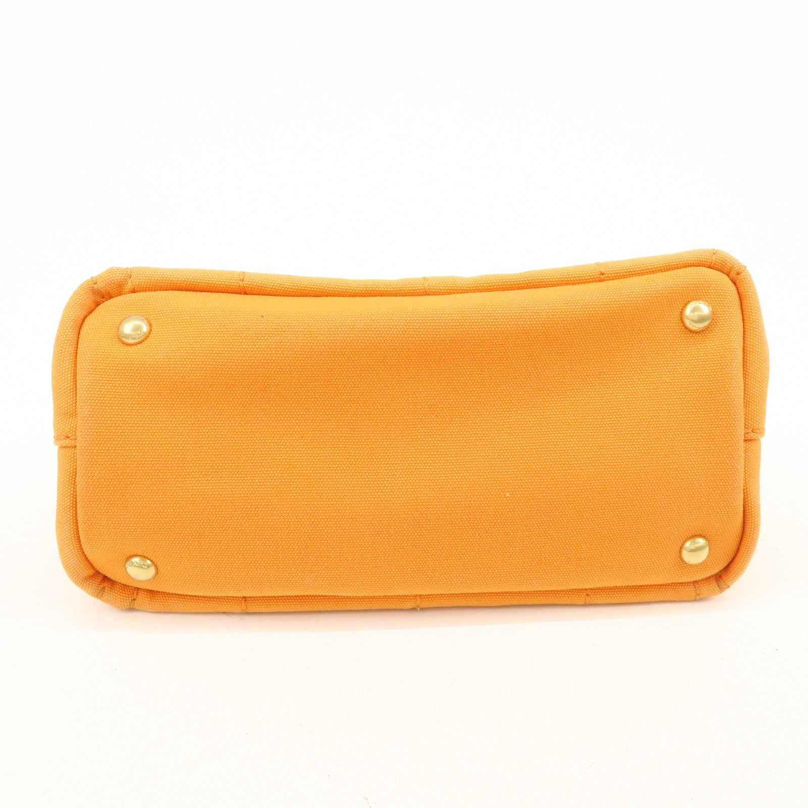 PRADA Canapa Mini Canvas Tote Bag Hand Bag BN2439 Orange