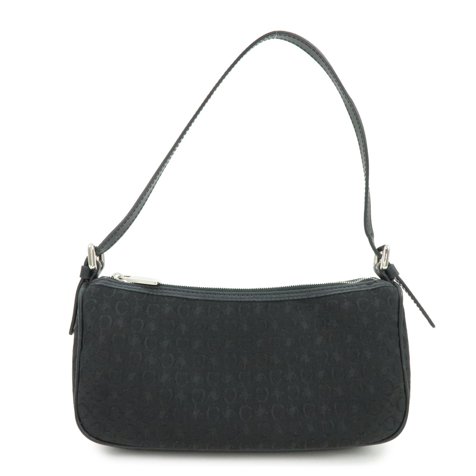 CELINE C Macadam Leather Shoulder Hand Bag Accessory Pouch Black