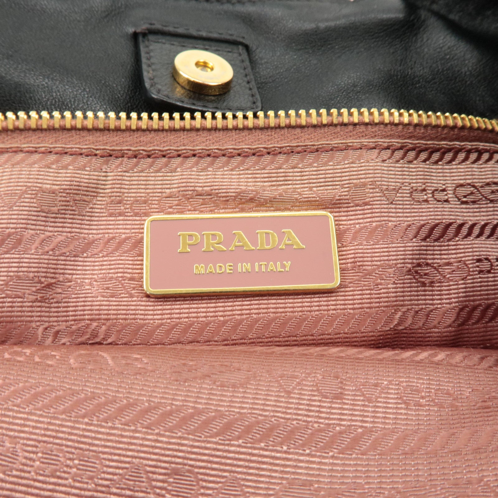 PRADA Nylon Leather Ribbon Hand Bag Tote Bag Black BN1601 Used