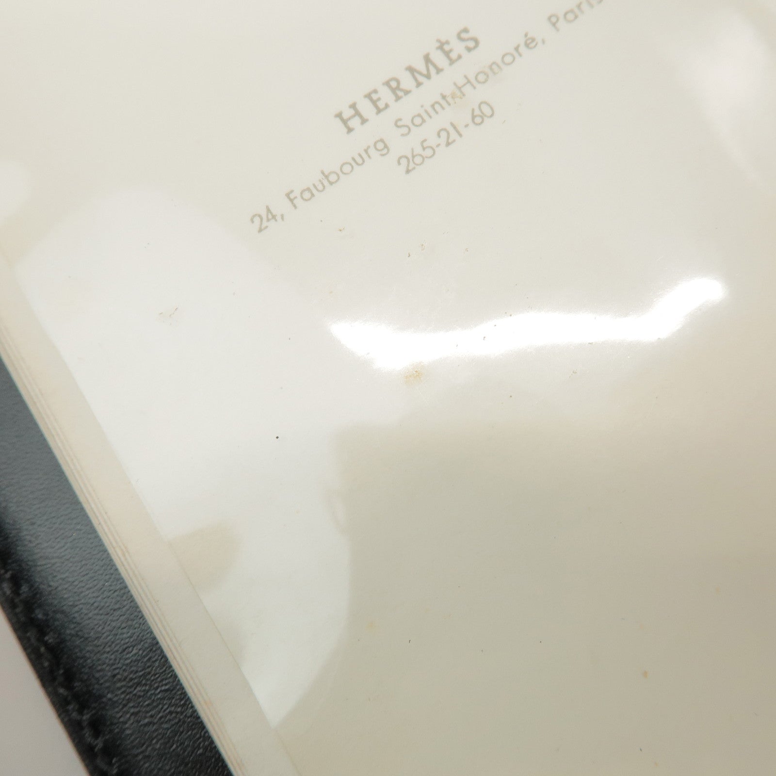 HERMES Agenda GM Box Calf Leather Planner Cover □J Stamped Black