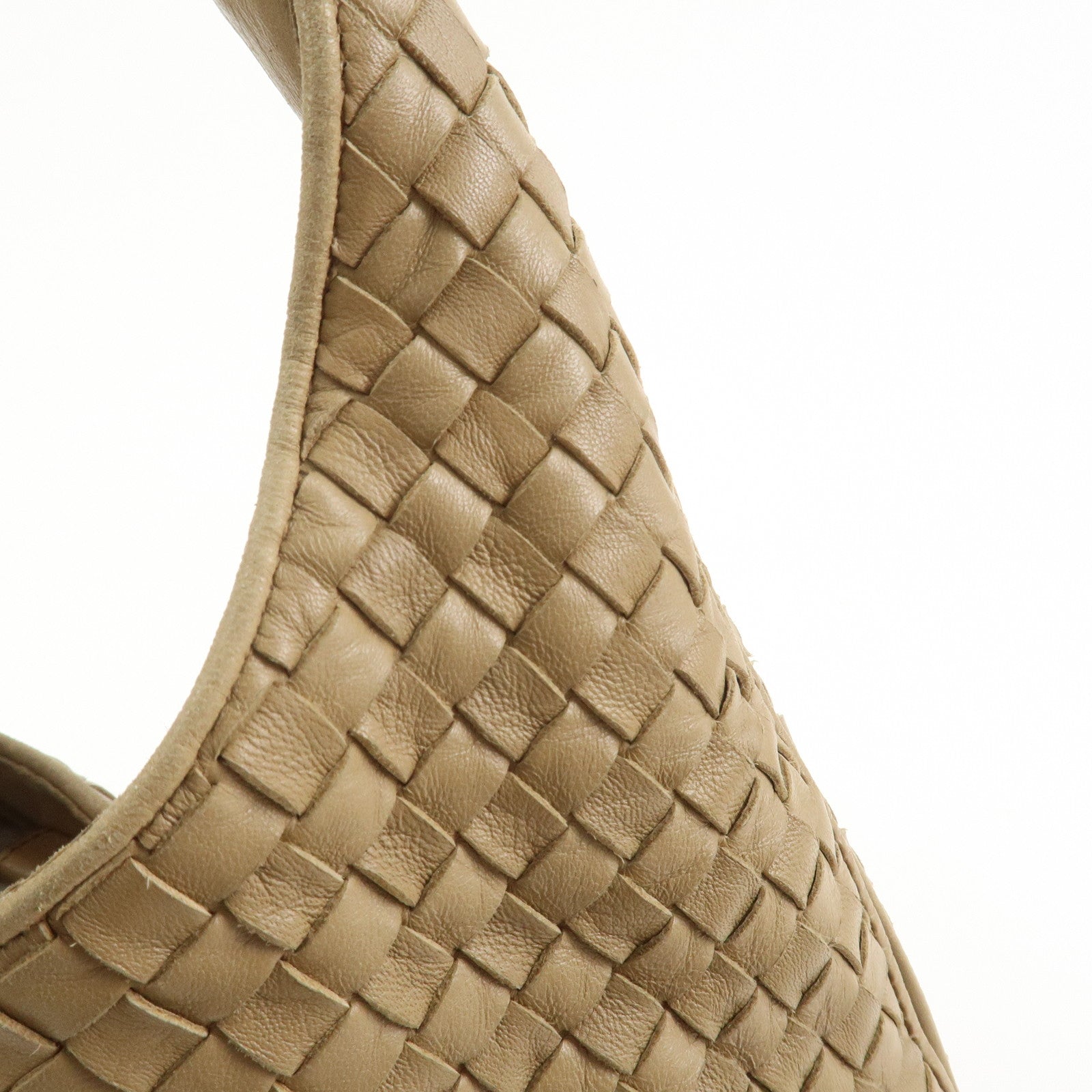 BOTTEGA VENETA Intrecciato Nappa Leather Shoulder Bag Light Brown