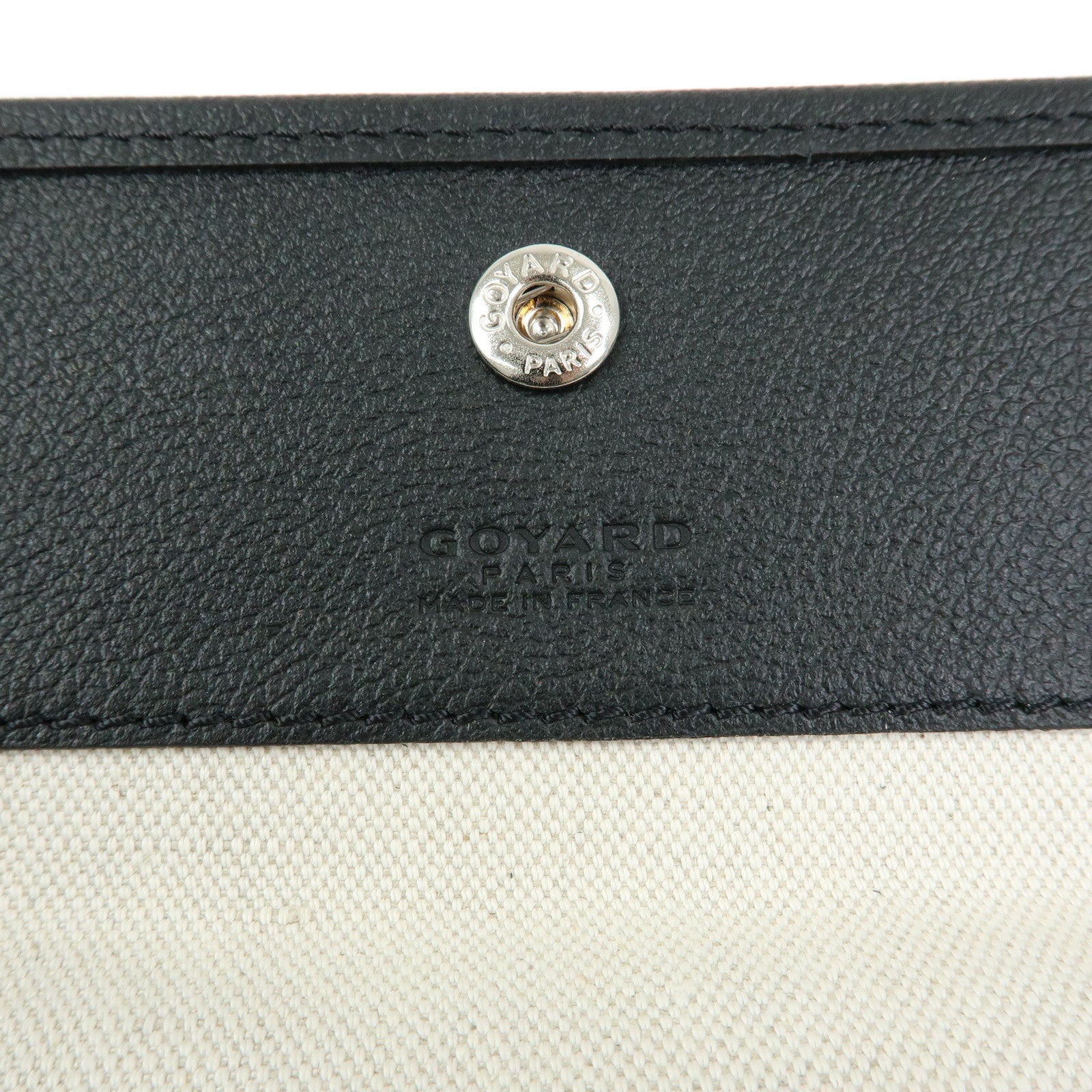 GOYARD Saint Louis PM PVC Leather Tote Bag Hand Bag Black Brown