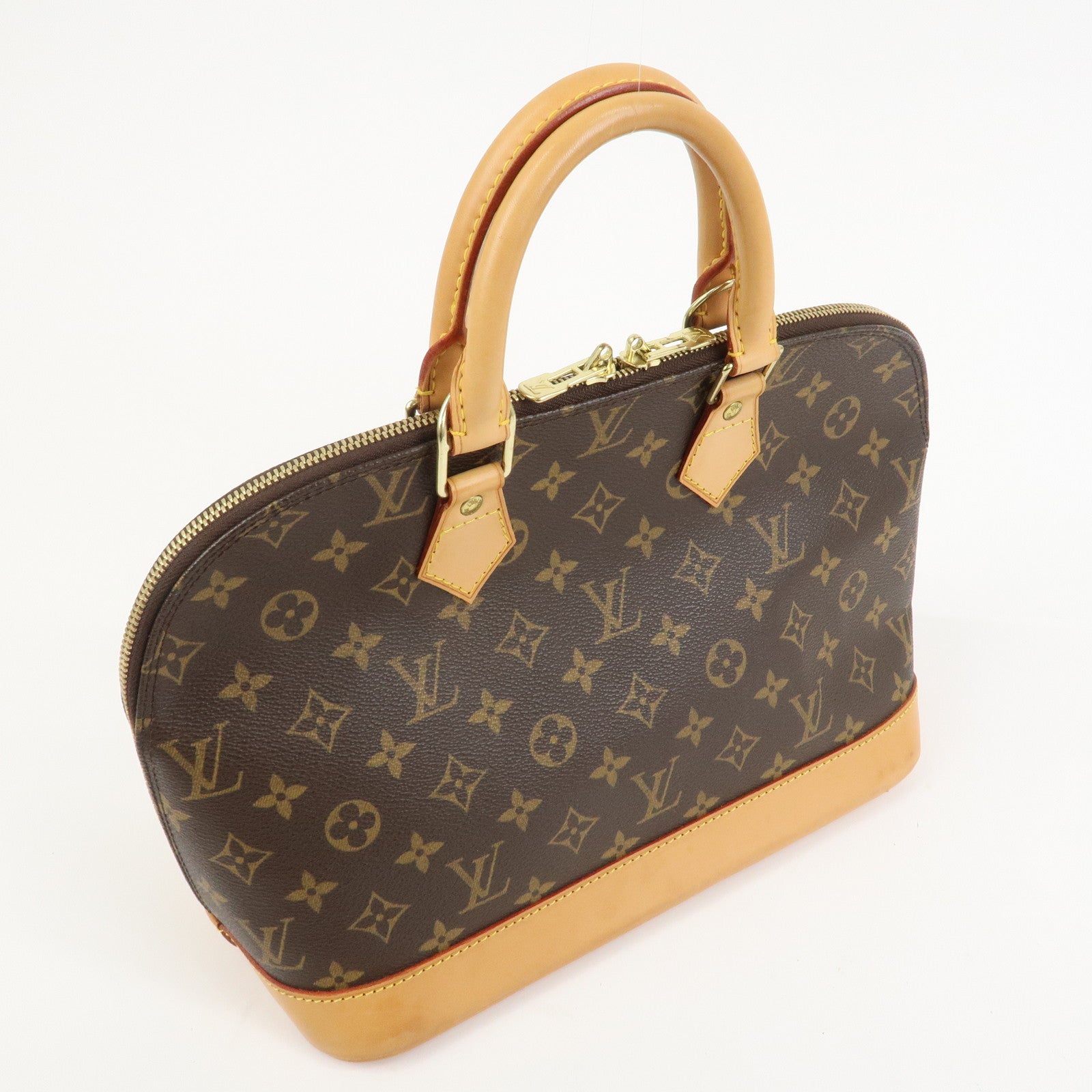 Louis Vuitton Monogram Alma Hand Bag Brown M51130