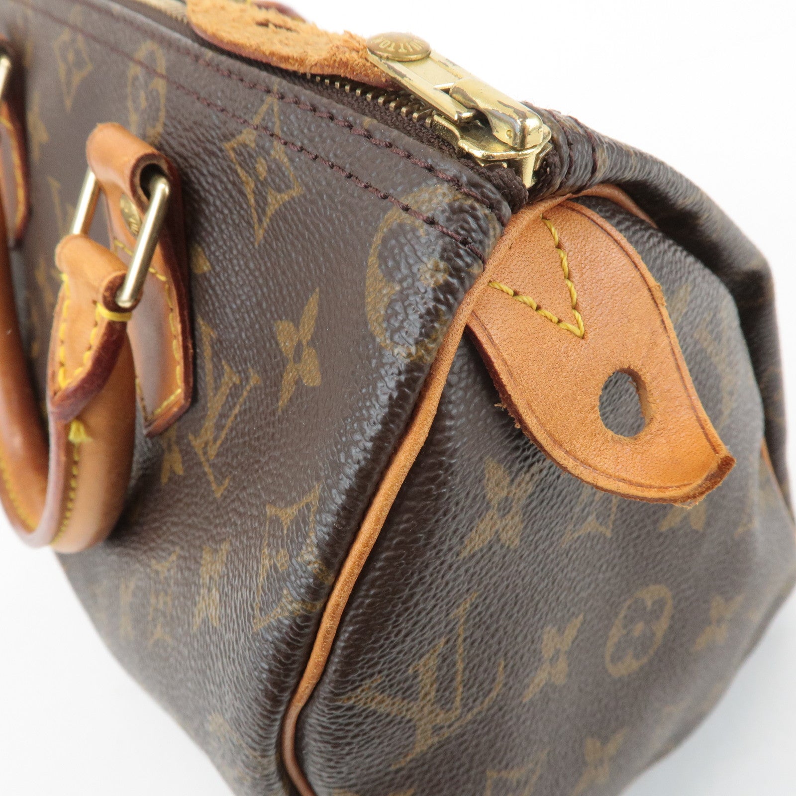 Louis Vuitton Monogram Speedy 25 Hand Bag Boston Bag Brown M41528 Used