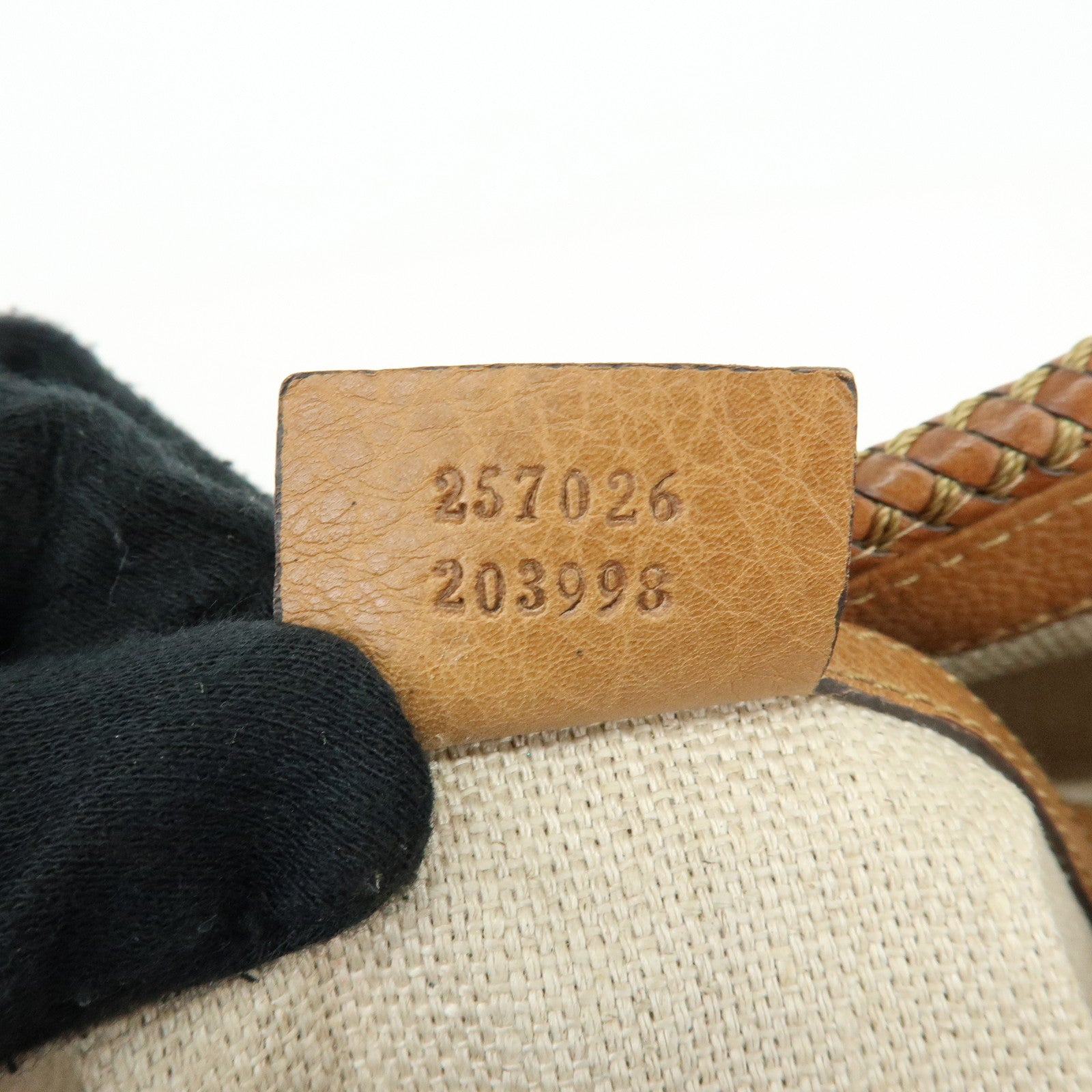 GUCCI Marrakech GG Canvas Leather Shoulder Bag Brown 257026