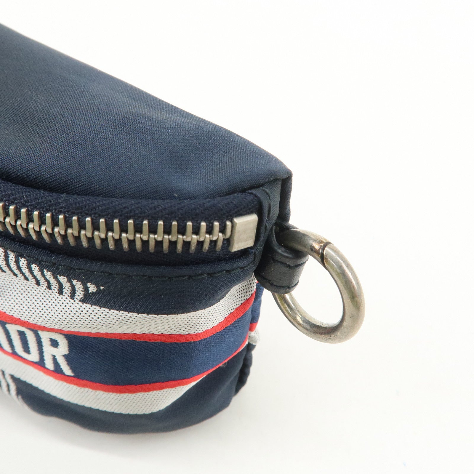 Christian Dior Alps Star Nylon Mini Pouch Navy Silver Red