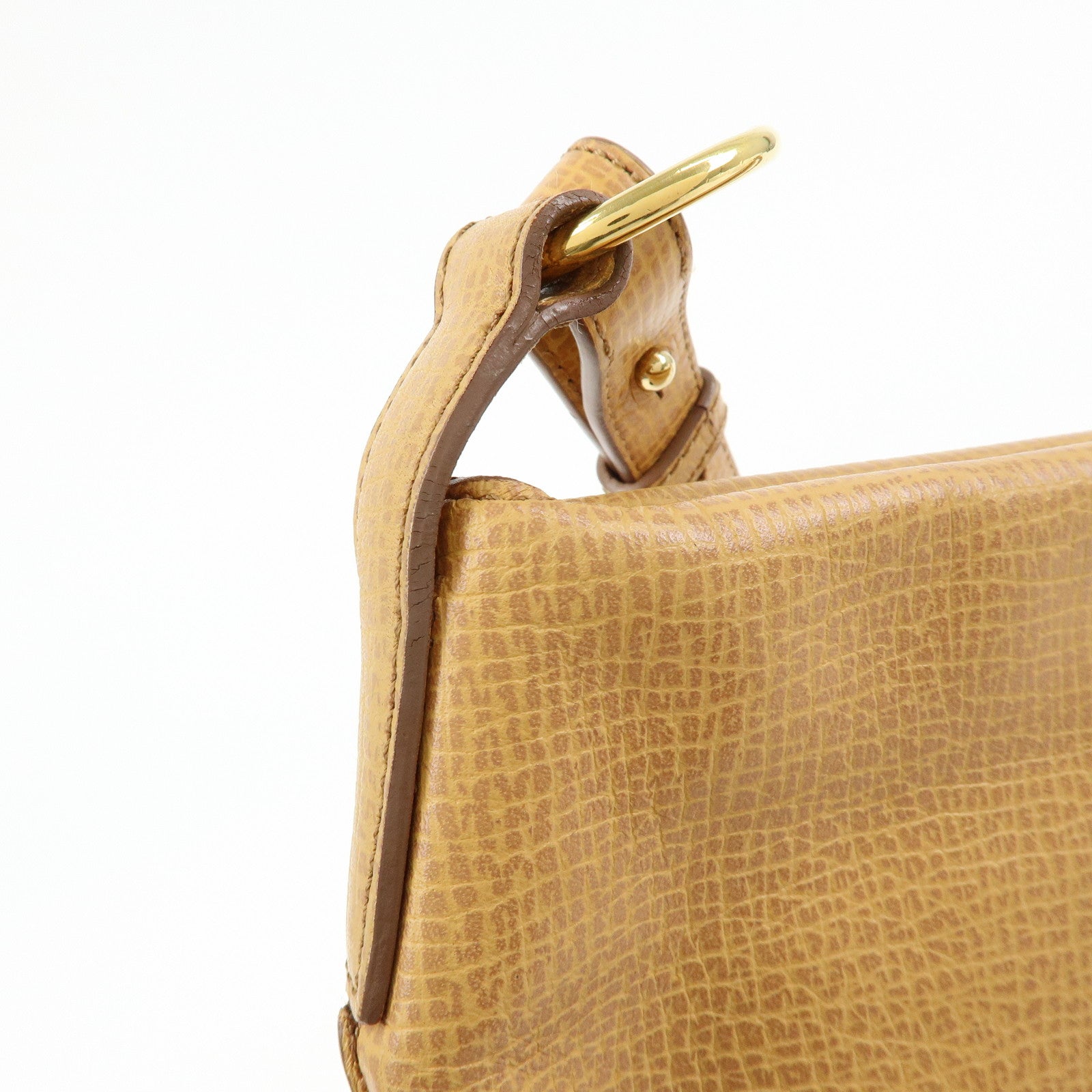 LOEWE Leather Hand Bag Shoulder Bag Beige