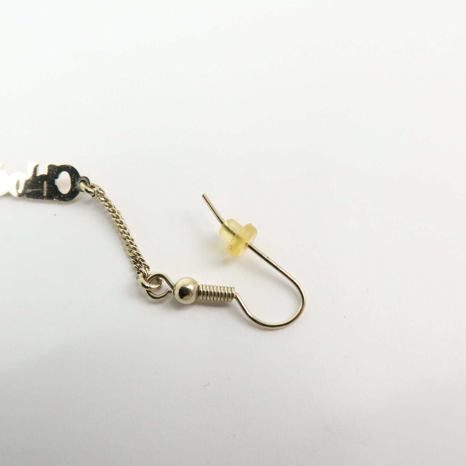 Chloe Iconic Logo Dangling Metal Earrings Gold
