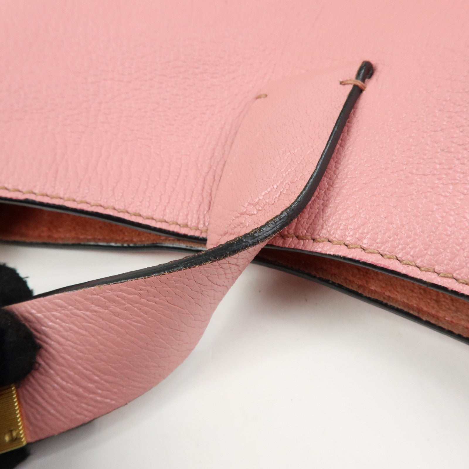 MIU MIU Madras Leather 2Way Bag Hand Bag Shoulder Bag Pink