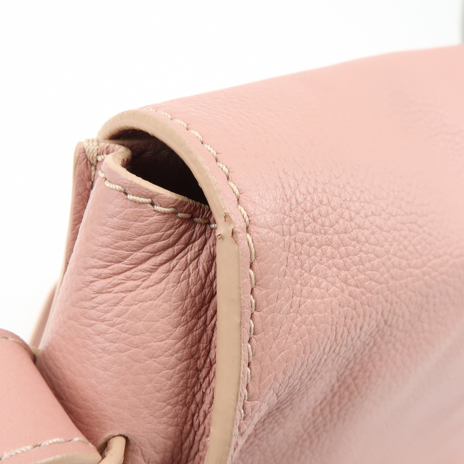 Chloe Marcie Leather Shoulder Bag Crossbody Bag Pink