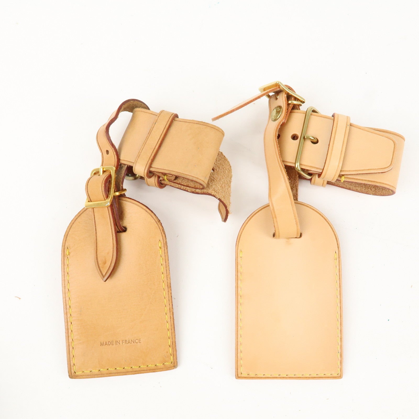 Louis Vuitton Set of 10 Nume Leather Name Tag & Poignet Natural Used