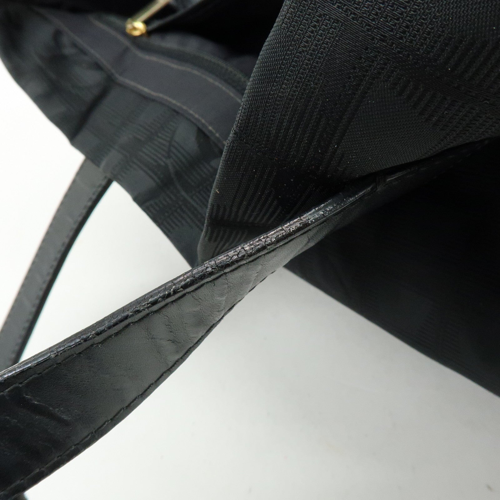 CHANEL New Travel Line Nylon Jacquard Leather Tote Bag A15991