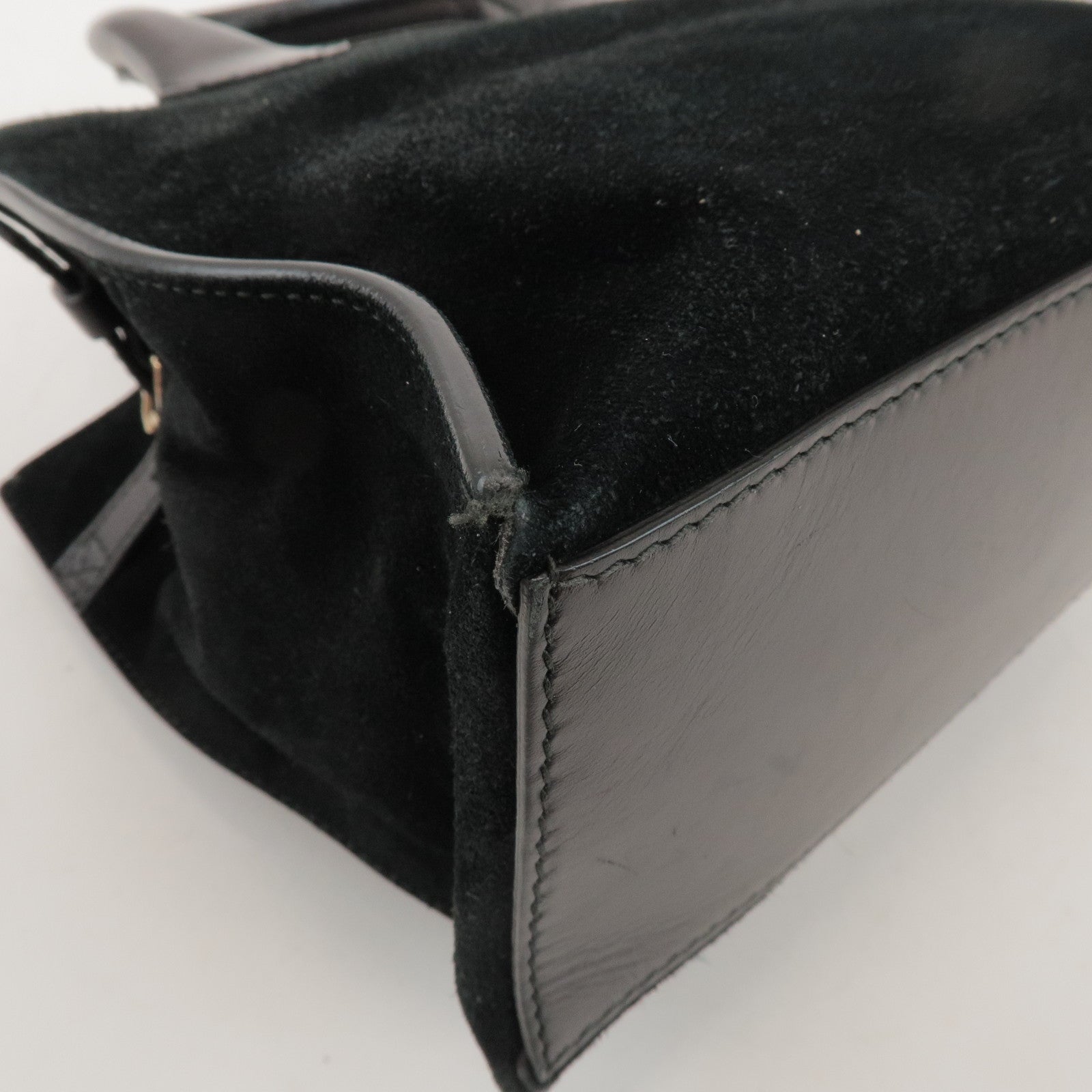 BALENCIAGA Padlock All Afternoon Suede Leather 2Way Bag 319499