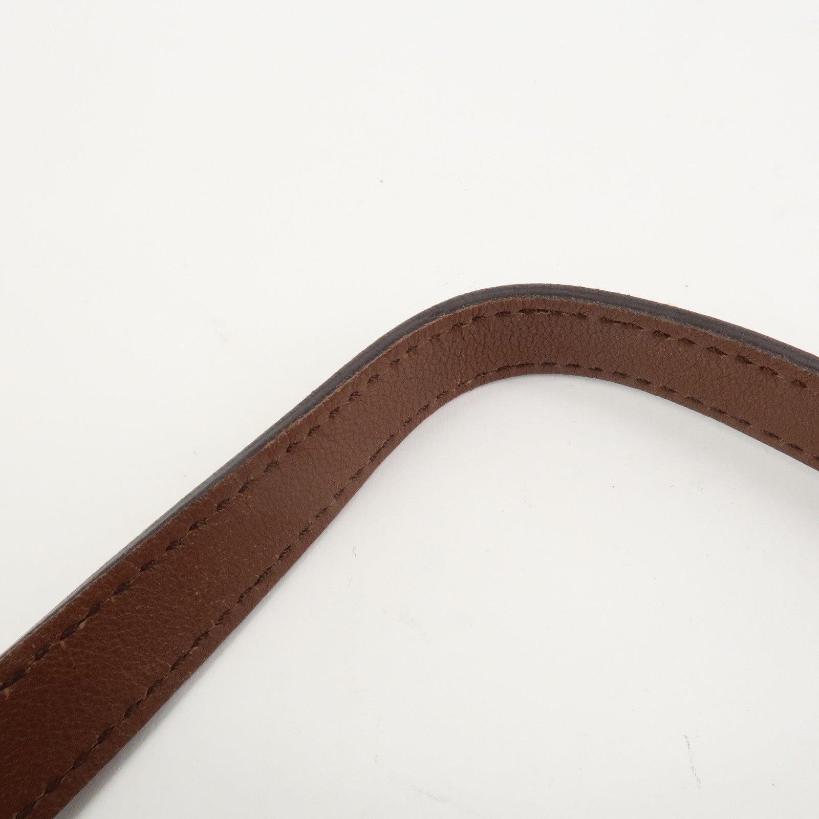 Ferragamo Gancini PVC Canvas Leather Shoulder Bag Hand Bag Brown