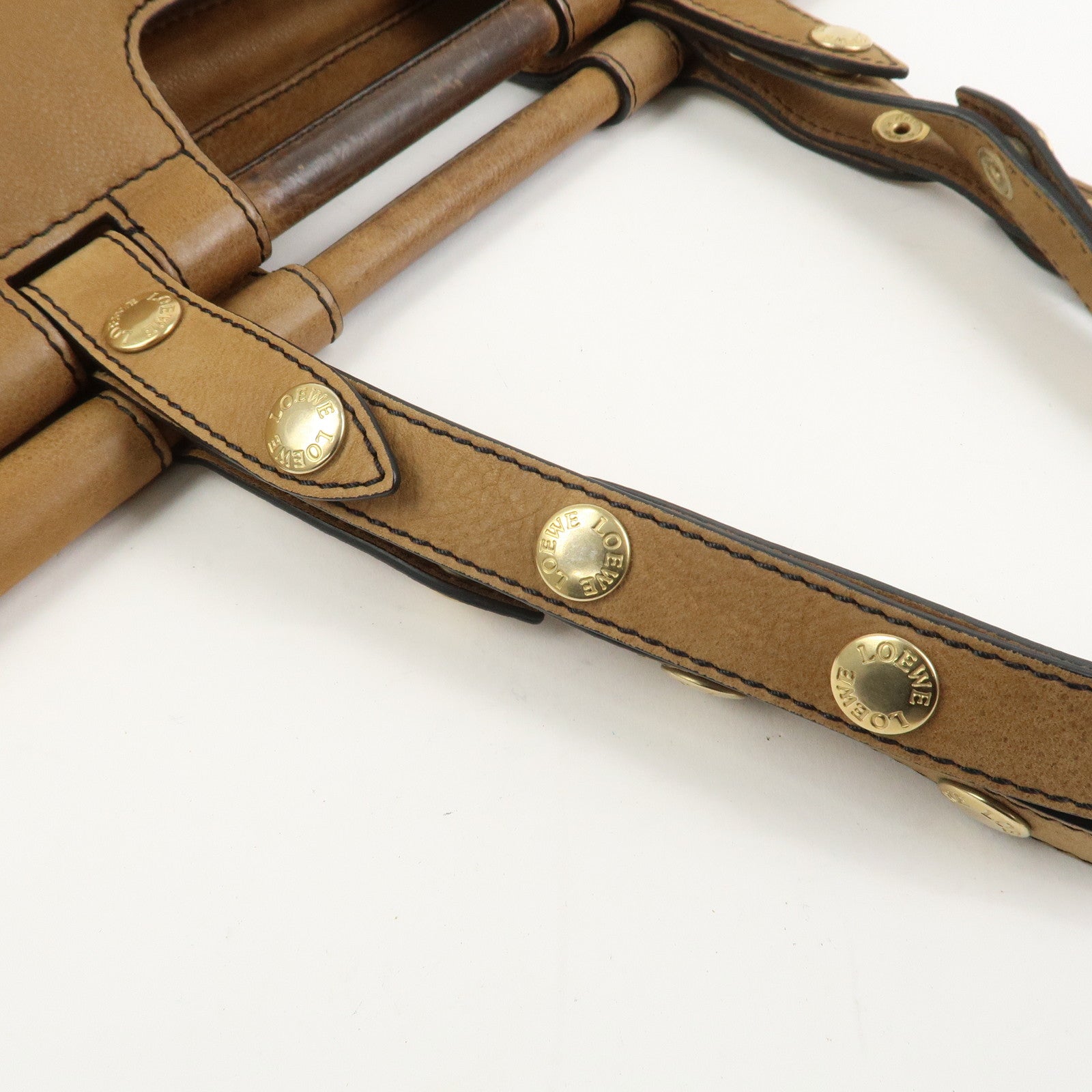 LOEWE Candy Leather Tote Bag Hand Bag Brown