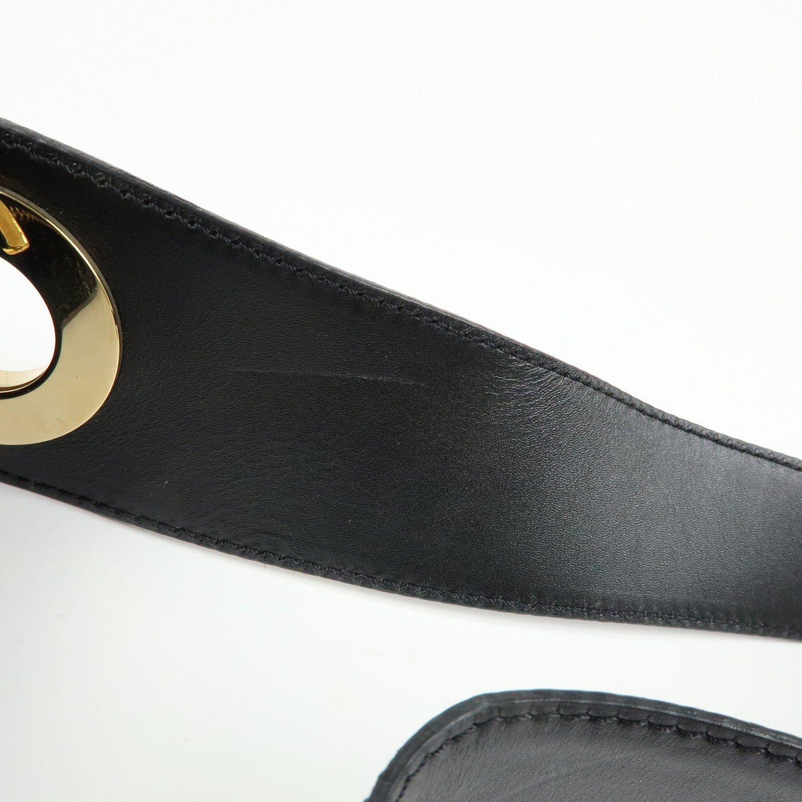 CELINE Macadam PVC Leather Shoulder Bag Black Brown