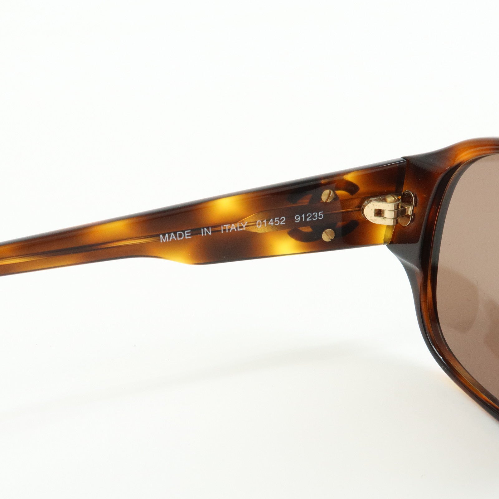 CHANEL COCO Mark Plastic Sunglasses Brown 01452 91235