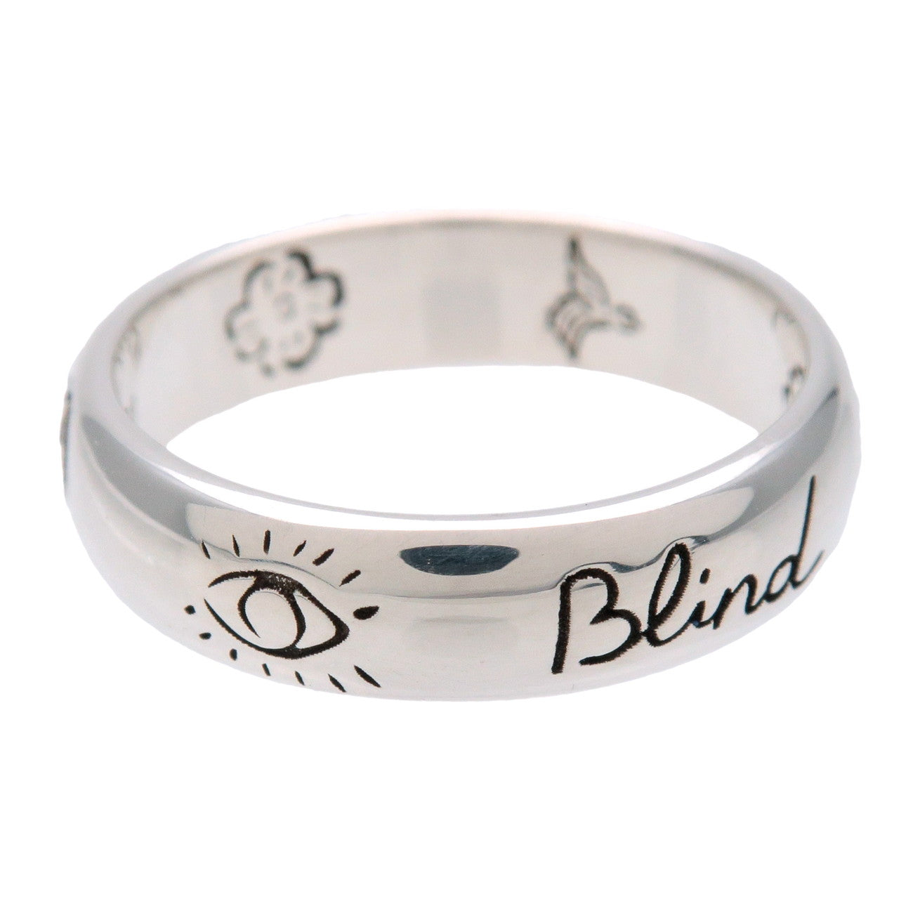 GUCCI Interlocking G BLIND FOR LOVE Ring SV925 Silver US6 455247