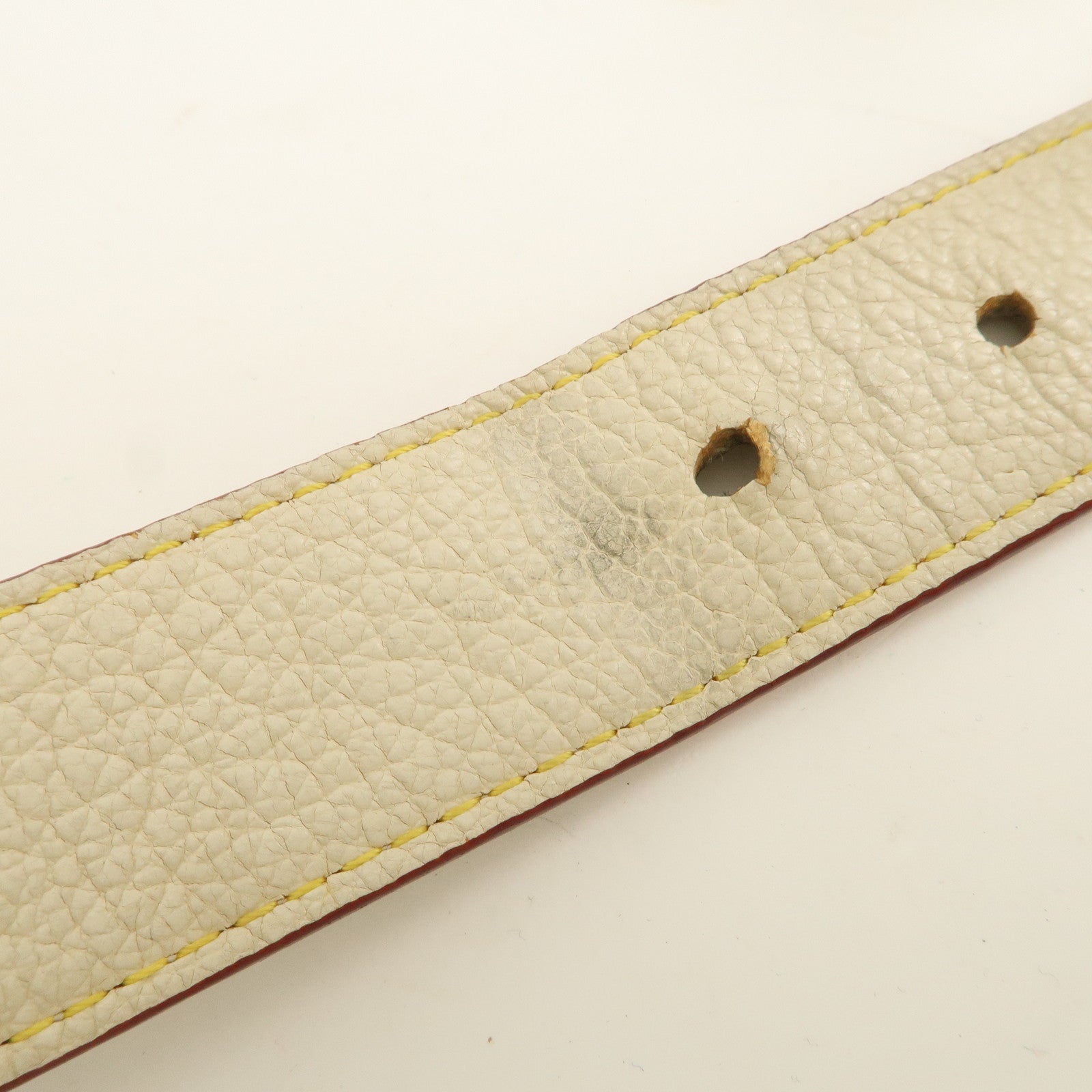 Louis Vuitton Ceinture Suhari Large Leather Belt Blanc M6870U