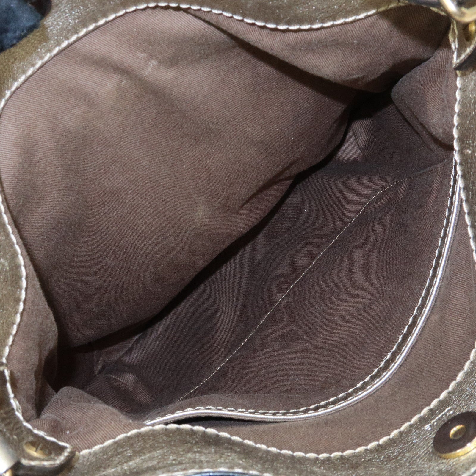 Chloe Harley Canvas Leather Shoulder Crossbody Bag Beige Gold