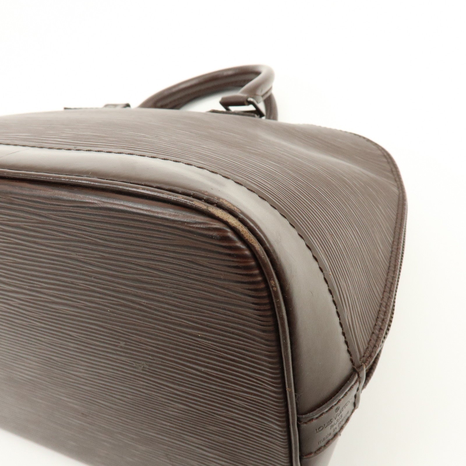 Louis Vuitton Epi Leather Alma Hand Bag Mocha M5214D