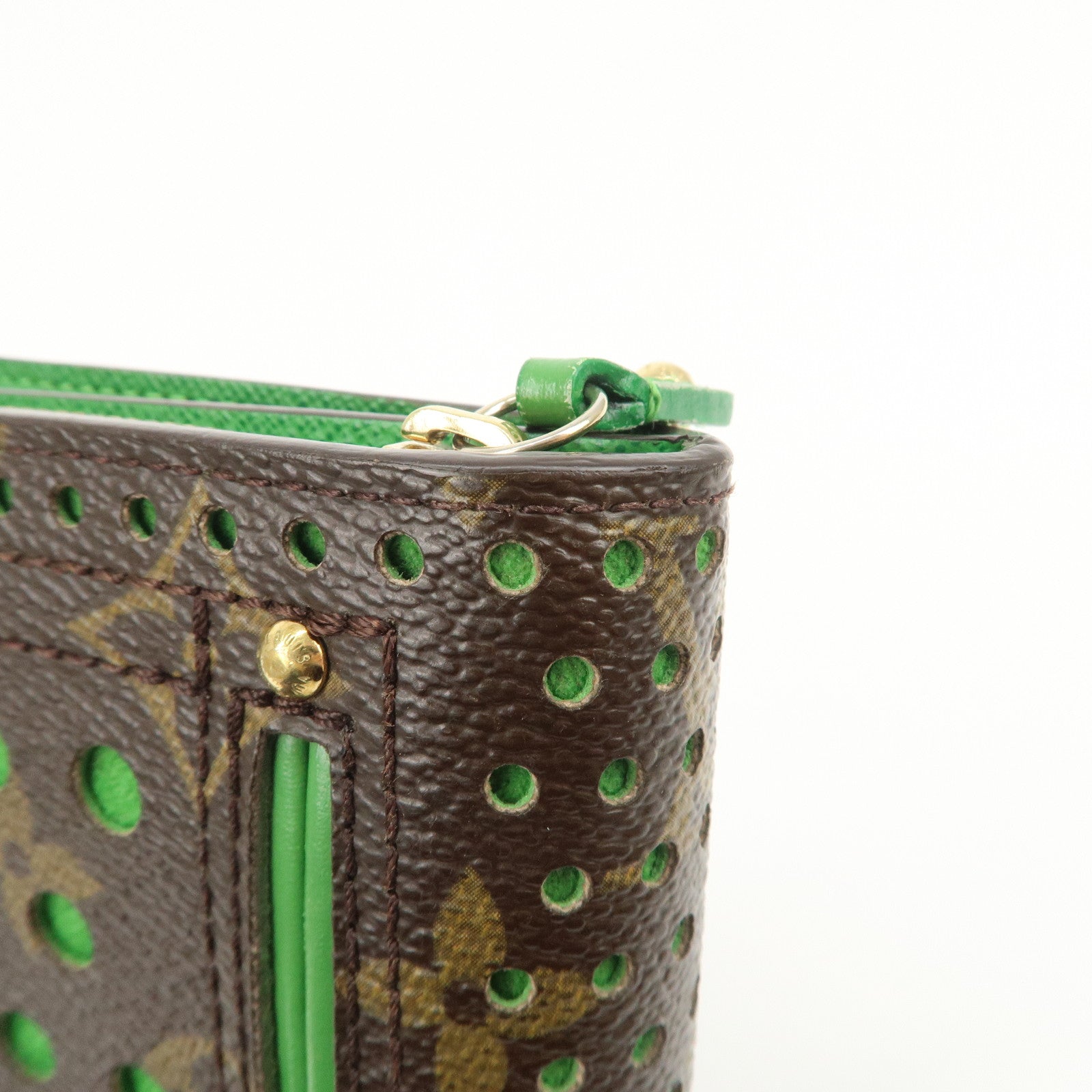 Louis Vuitton Monogram Perfor Compact Zip Bi-fold Wallet M95218