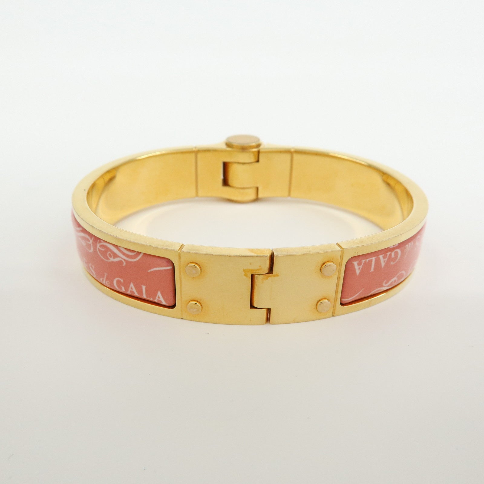 HERMES Metal Charniere Bracelet Bangle BRIDES de GALA Pink Gold