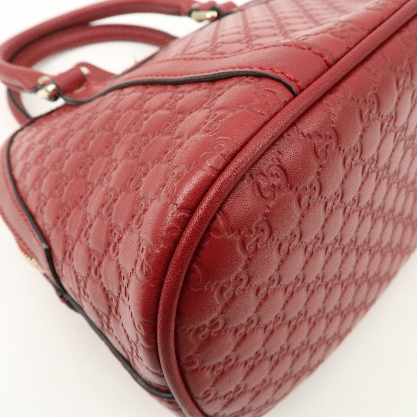 GUCCI Micro Guccissima 2Way Bag Hand Bag Red 449654