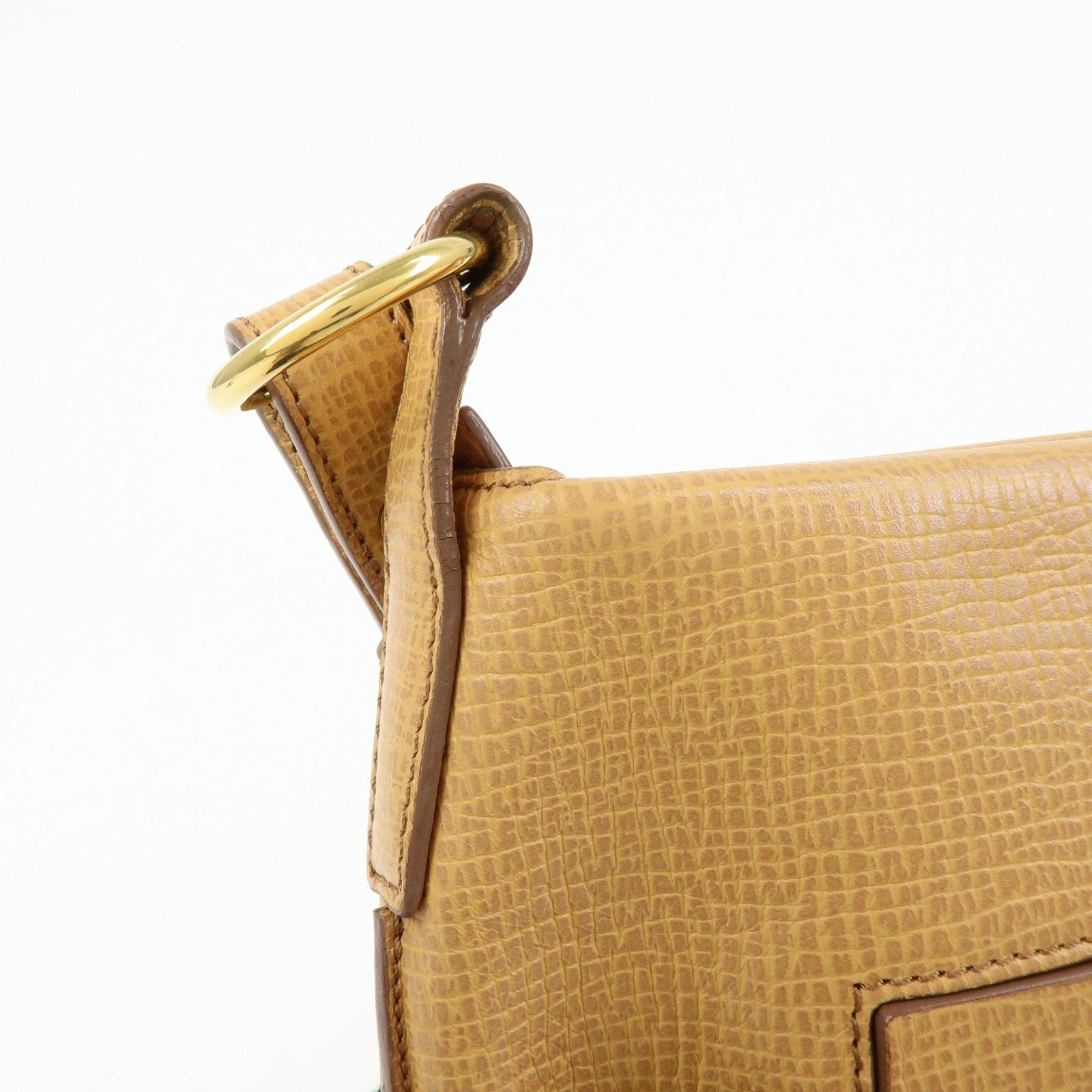 LOEWE Leather Hand Bag Shoulder Bag Beige