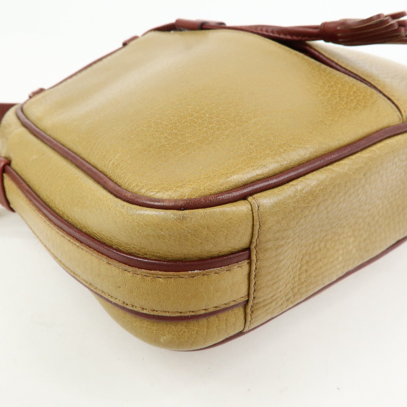 Cartier Must de Cartier Leather Shoulder Bag Crossbody Bag Beige
