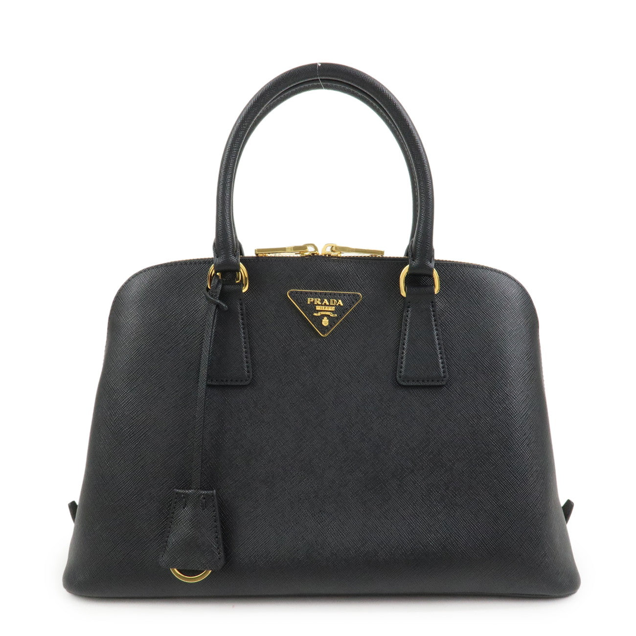 PRADA Promenade Medium Saffiano Leather 2Way Bag Black 1BA002
