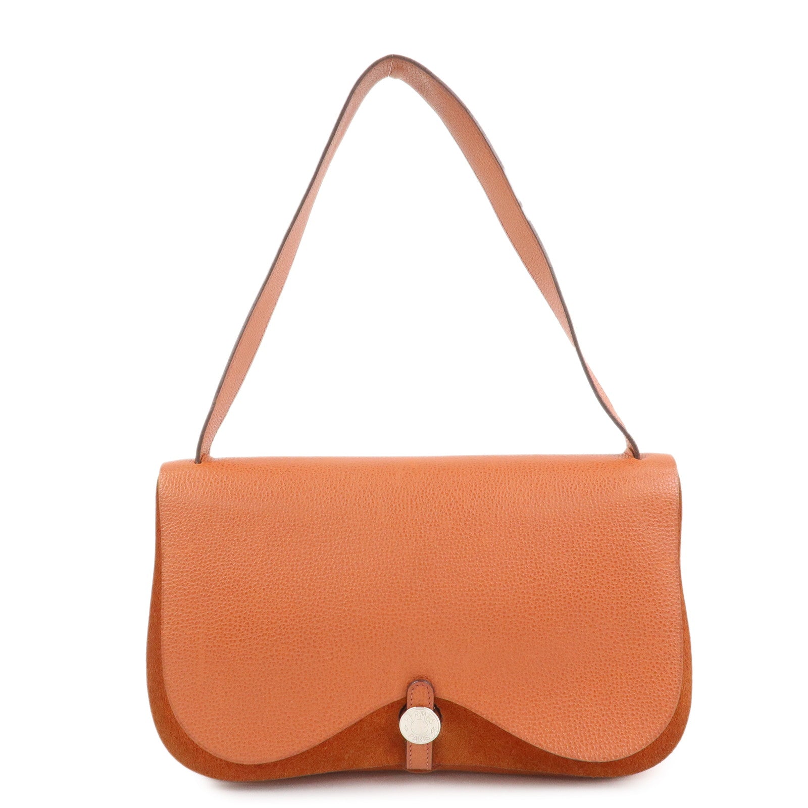 HERMES Sac Colorado MM Toile H Leather □I Stamped Shoulder Bag