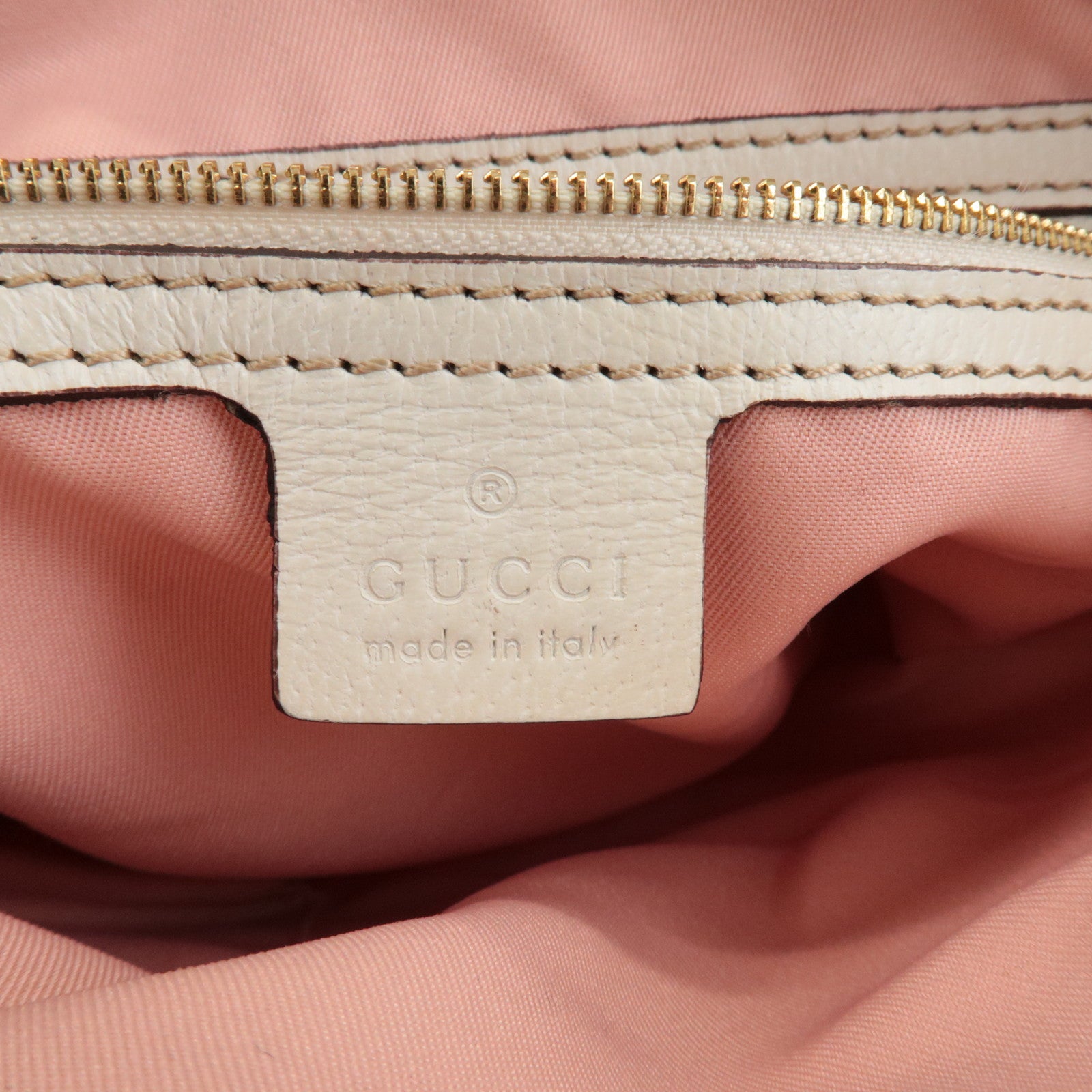 GUCCI Sherry GG Canvas Leather Shoulder Bag Pink 144388