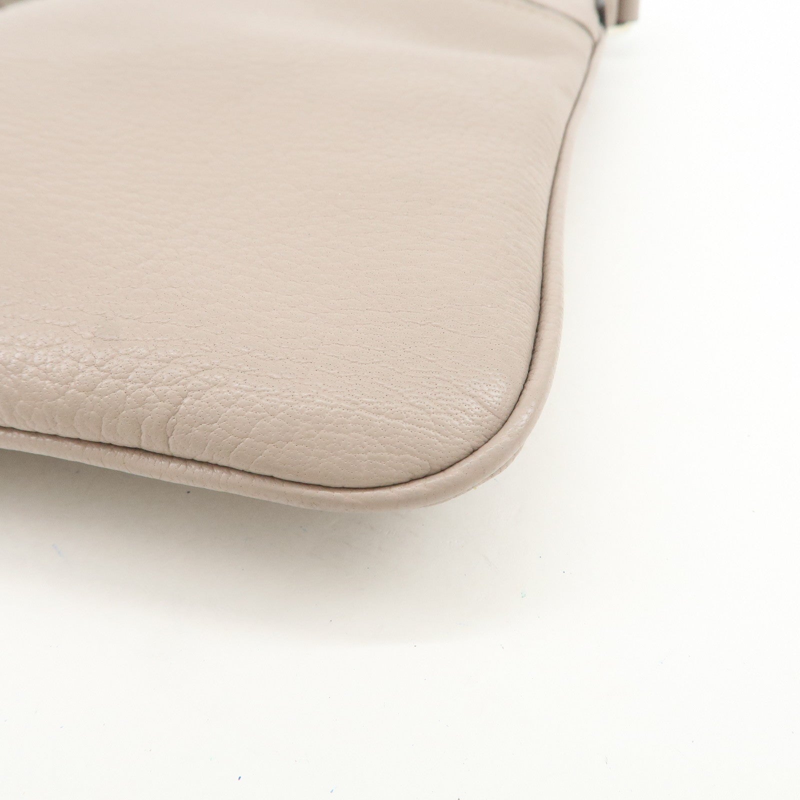 LOEWE Anagram Logo Leather Shoulder Bag Crossbody Bag Beige