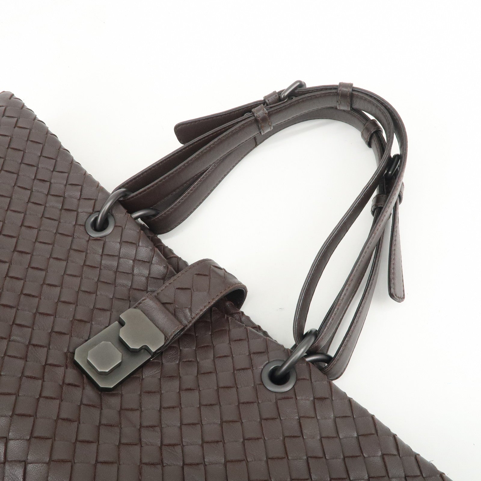BOTTEGA VENETA Intrecciato Nappa Leather Tote Bag Hand Bag Brown