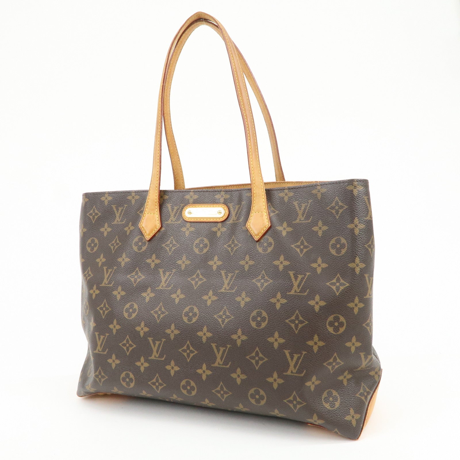 Louis Vuitton Monogram Wilshire MM Tote Bag Brown M45644