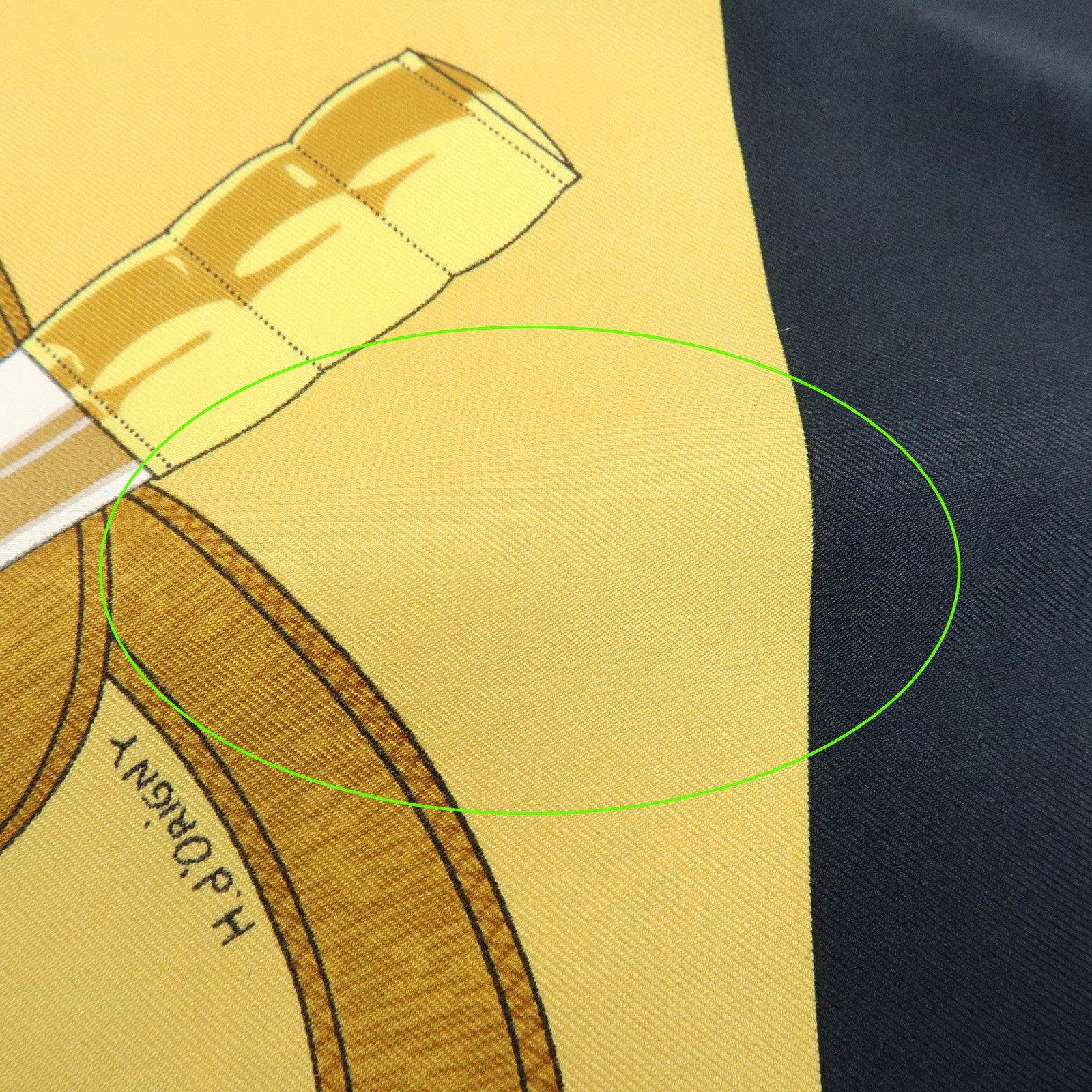 HERMES Carre 90 Silk 100% Eperon d'or Scarf White Navy