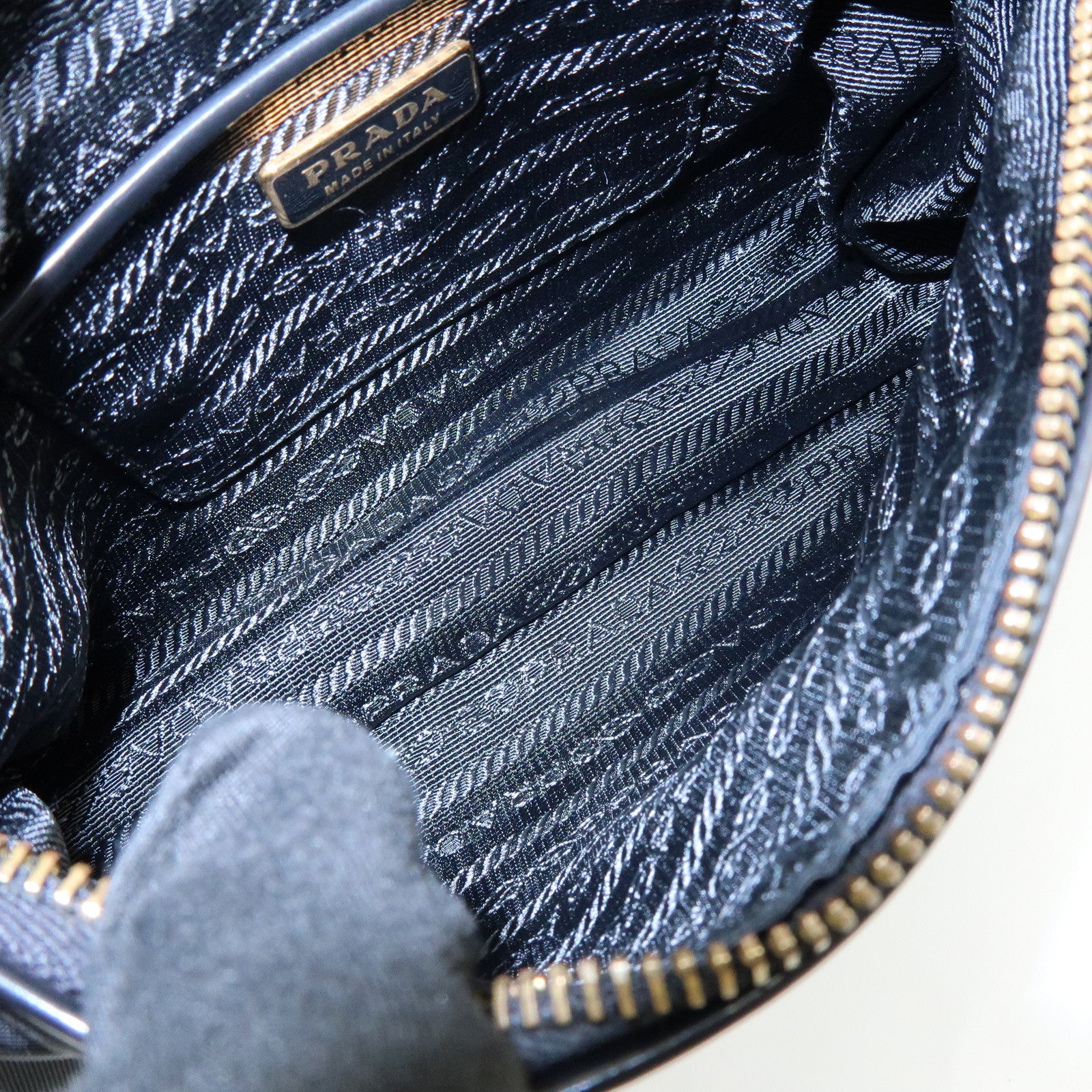 PRADA Triangle Logo Nylon 2Way Bag Hand Bag Shoulder Bag BN1833