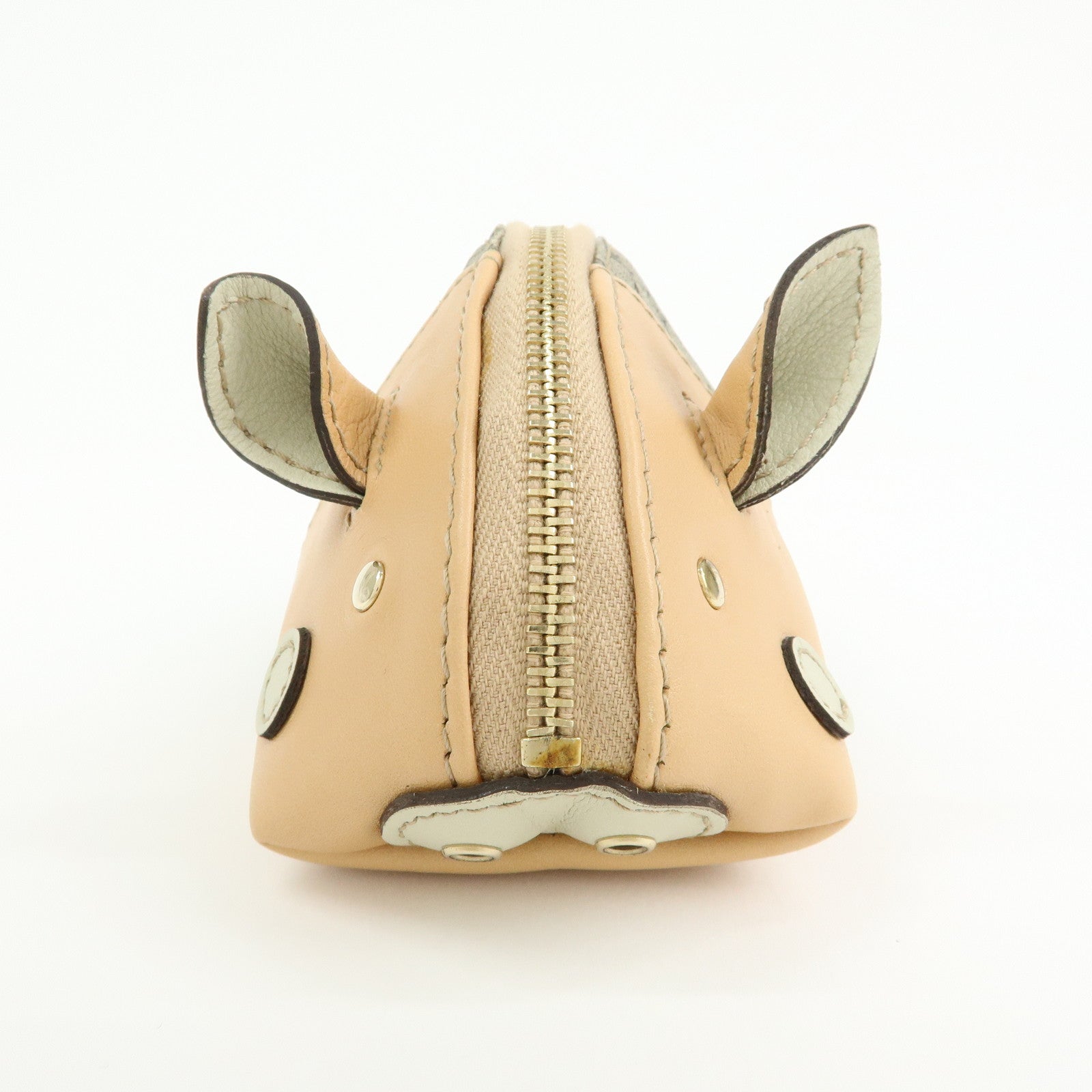 GUCCI GG Supreme Leather Pig Coin Case Purse Zoo Series 256866