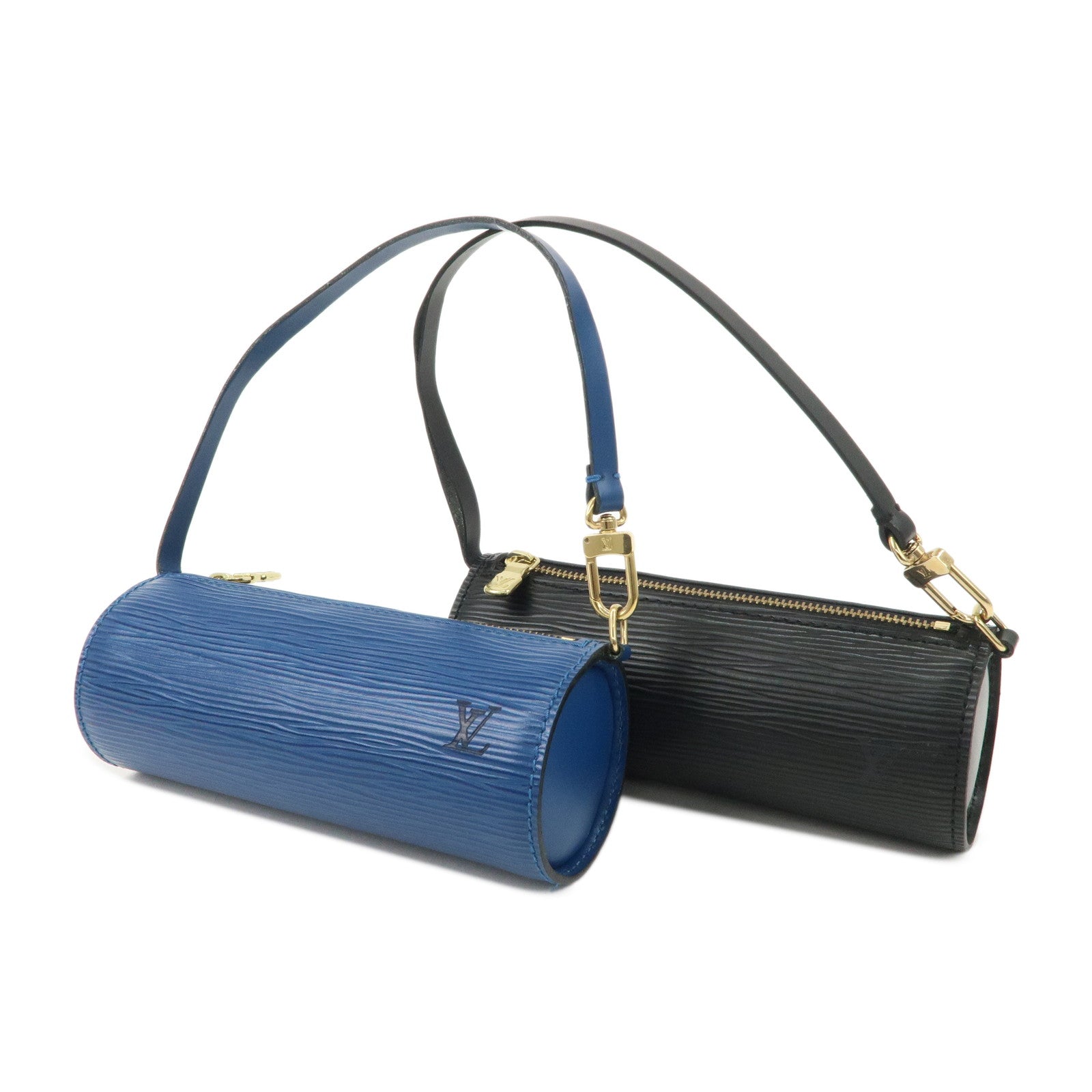 Louis Vuitton Monogram Epi Set of 2 Papillon Pouch Noir Toledo Blue Used