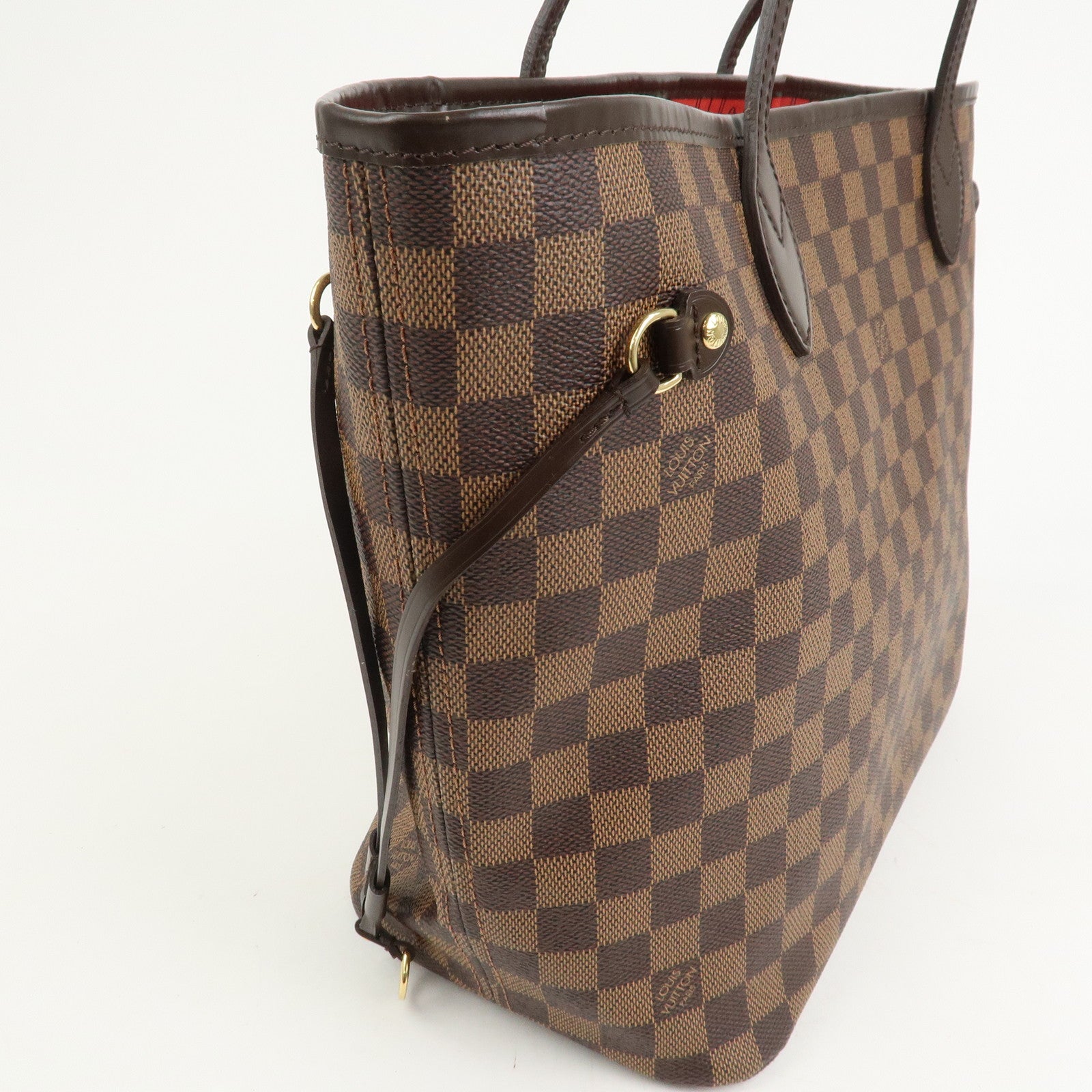 Louis Vuitton Damier Ebene Neverfull MM Tote Bag Cerise N41358