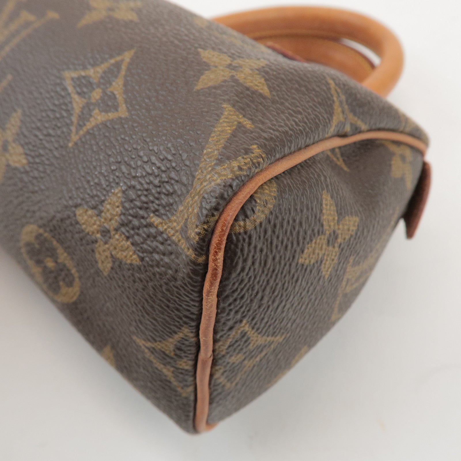 Louis Vuitton Monogram Mini Speedy Hand Bag Brown M41534