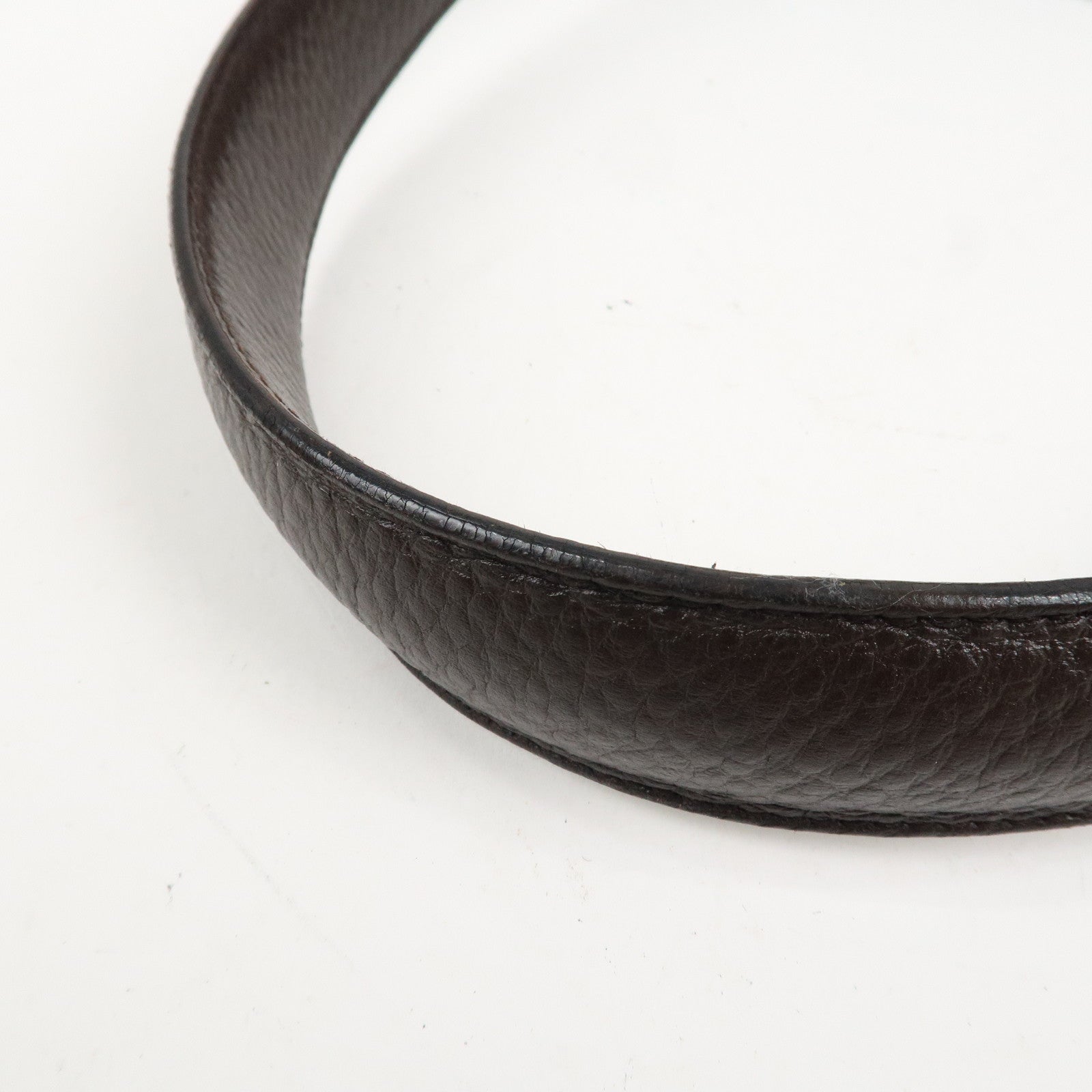 Ferragamo Gancini Leather Shoulder Bag Hand Bag Brown