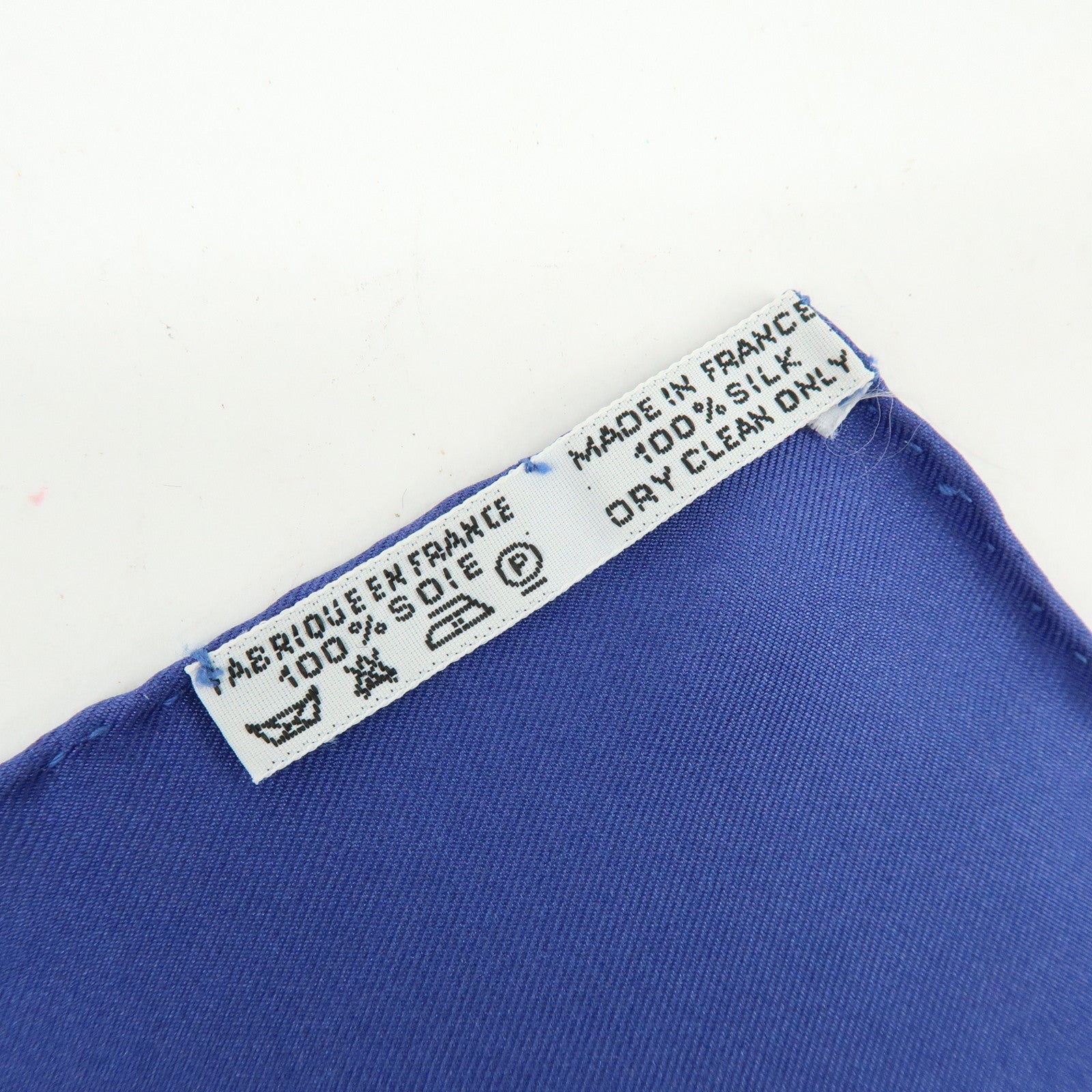 HERMES Carre 90 Silk100% Caty Ancient Egypt Scarab Scarf Blue White