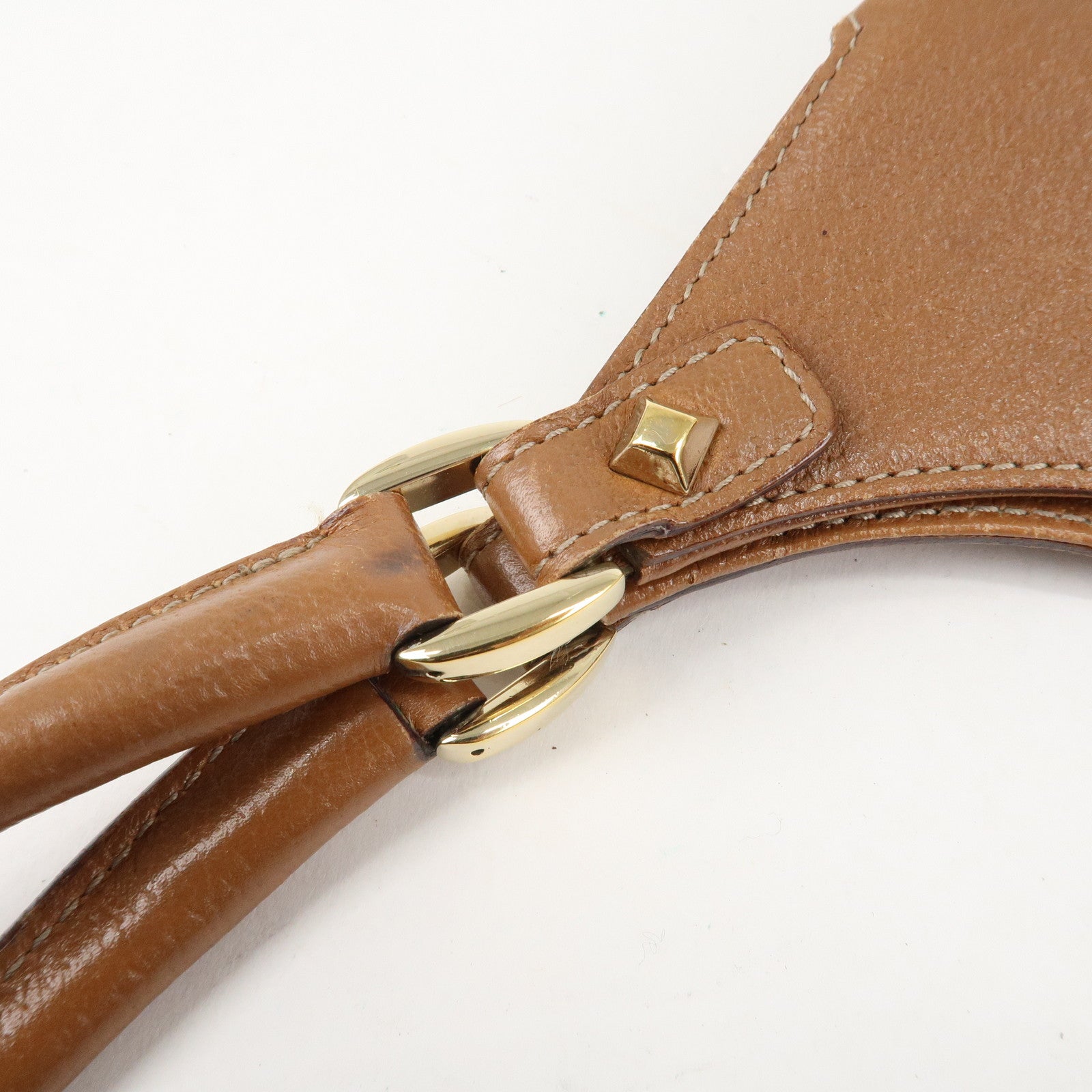 GUCCI New Jackey GG Canvas Leather Shoulder Bag Brown 124407 Used